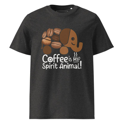 Unisex | Coffee Is My Spirit Animal Organic Cotton T-Shirt - AwRans Clothing