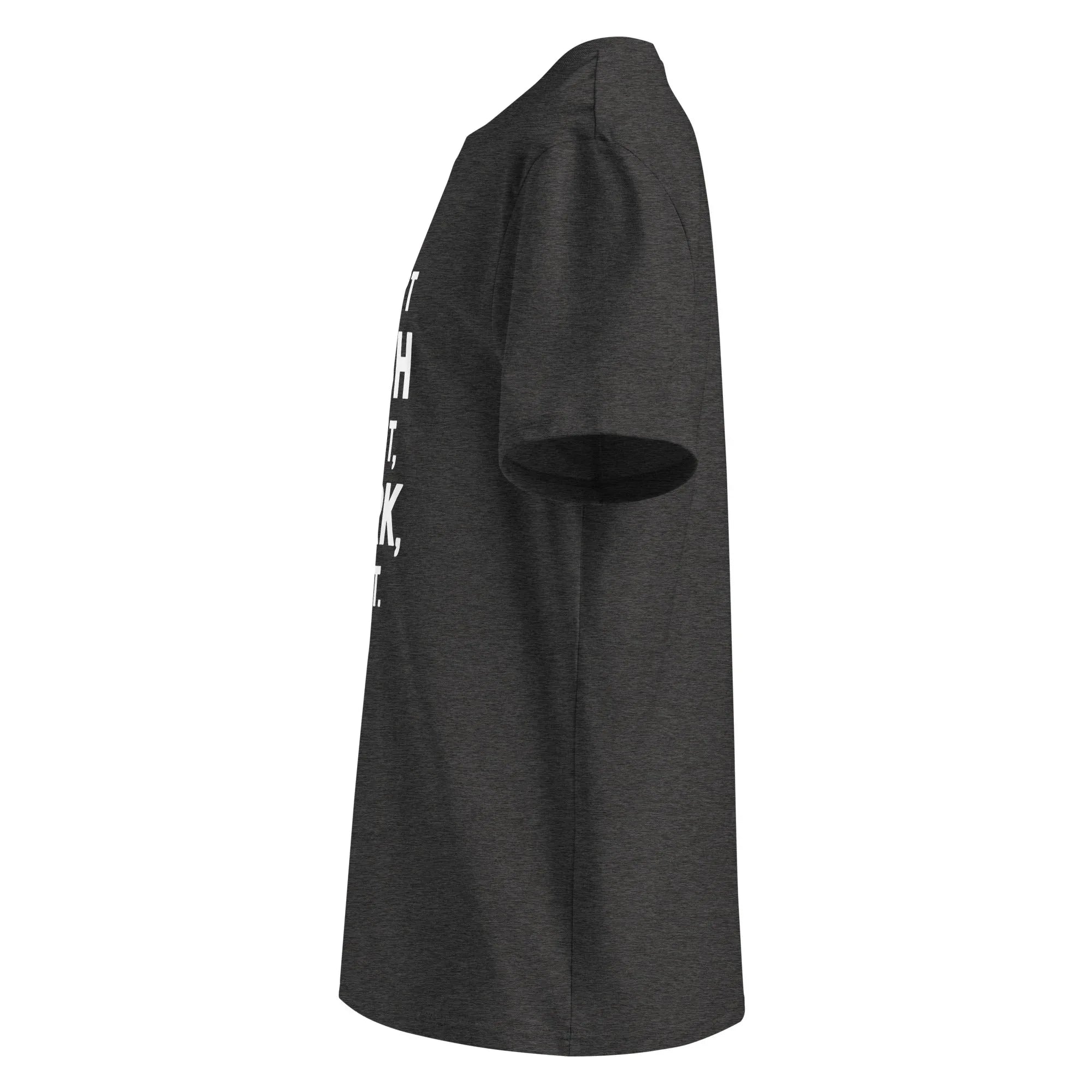 Unisex | Don't Wish For It Work For It - Organic Cotton T-Shirt T-Shirt AwRans Clothing unisex-organic-cotton-t-shirt-dark-heather-grey-left-6663e72ce1695