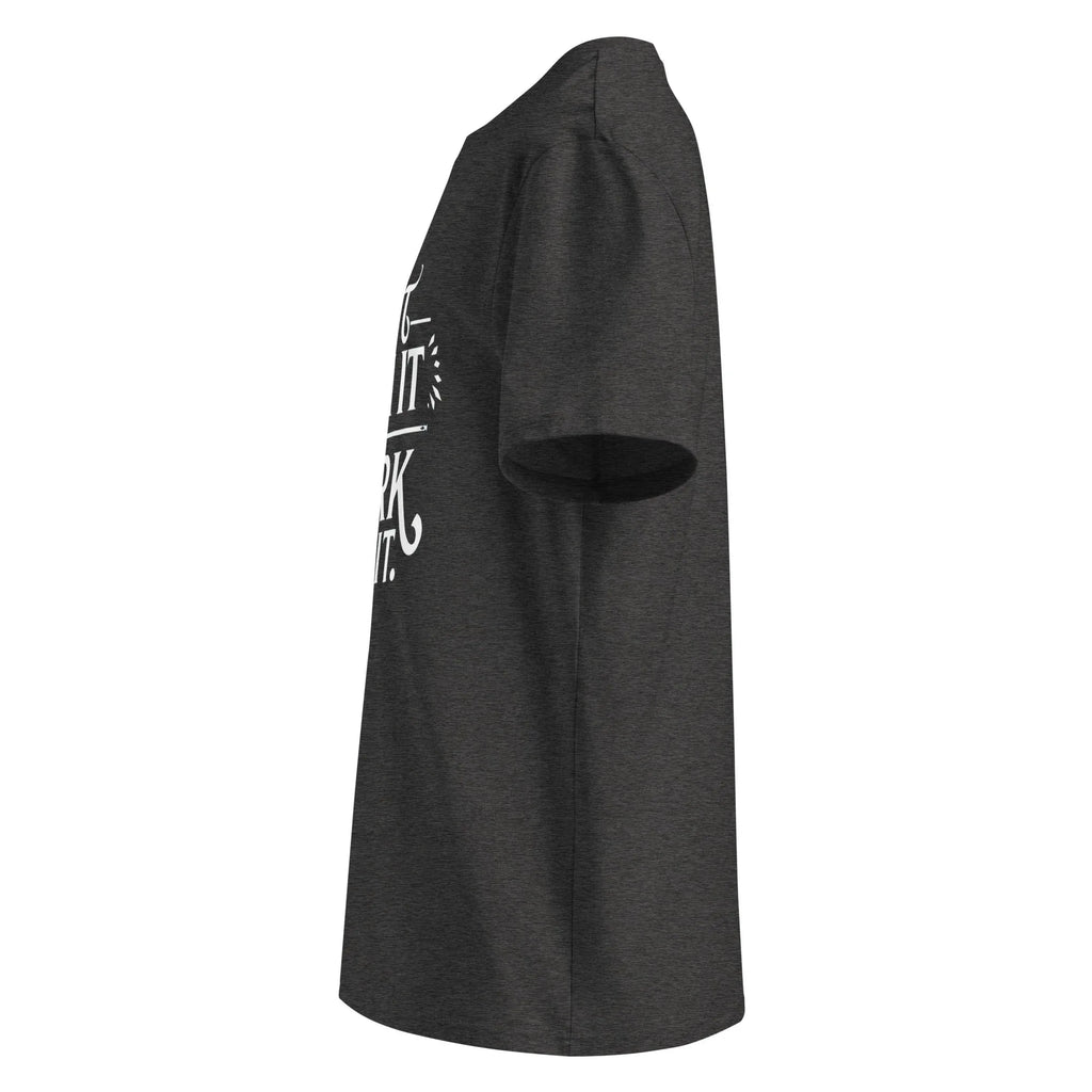 Unisex | Don't Wish For It Work For It - Organic Cotton T-Shirt T-Shirt AwRans Clothing unisex-organic-cotton-t-shirt-dark-heather-grey-left-6666360124704