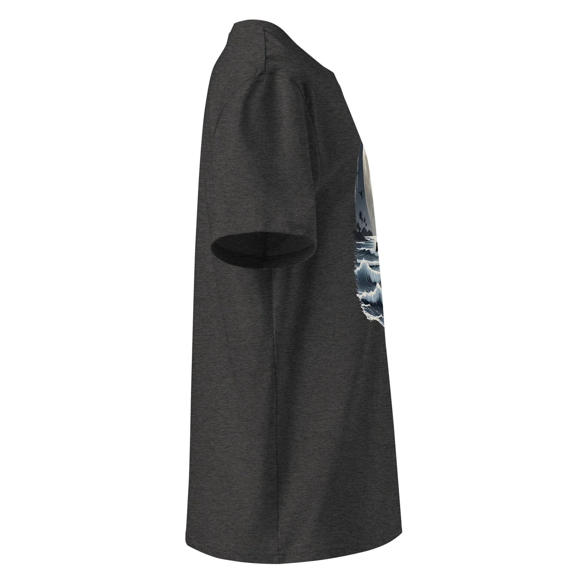 Unisex | Moonlight, Crow, Beach - Organic Cotton T-Shirt - AwRans Clothing