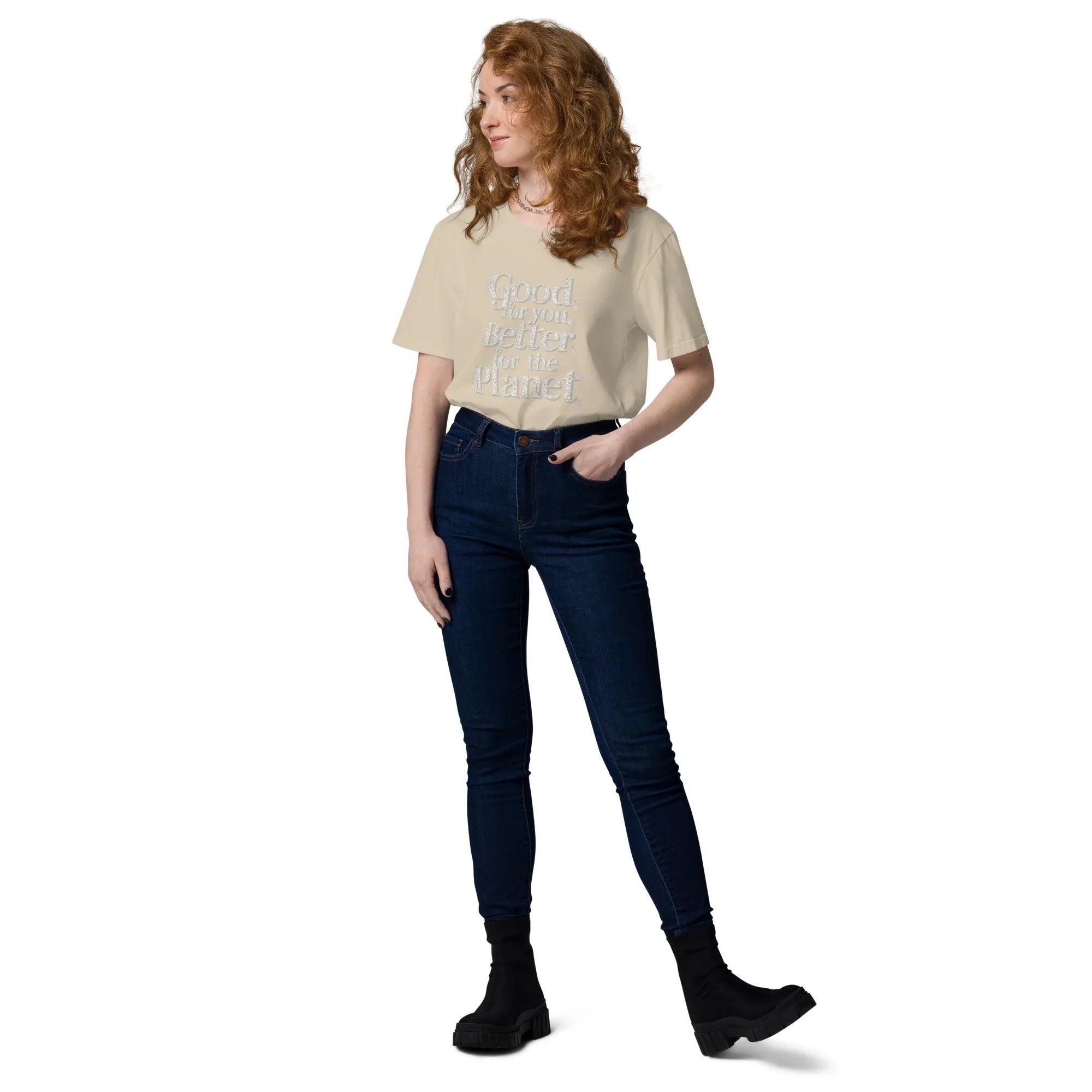 Women's Organic Cotton T-Shirt | Good For You,Better For The Planet T-Shirt AwRans Clothing unisex-organic-cotton-t-shirt-desert-dust-front-2-67b19b0cc427b