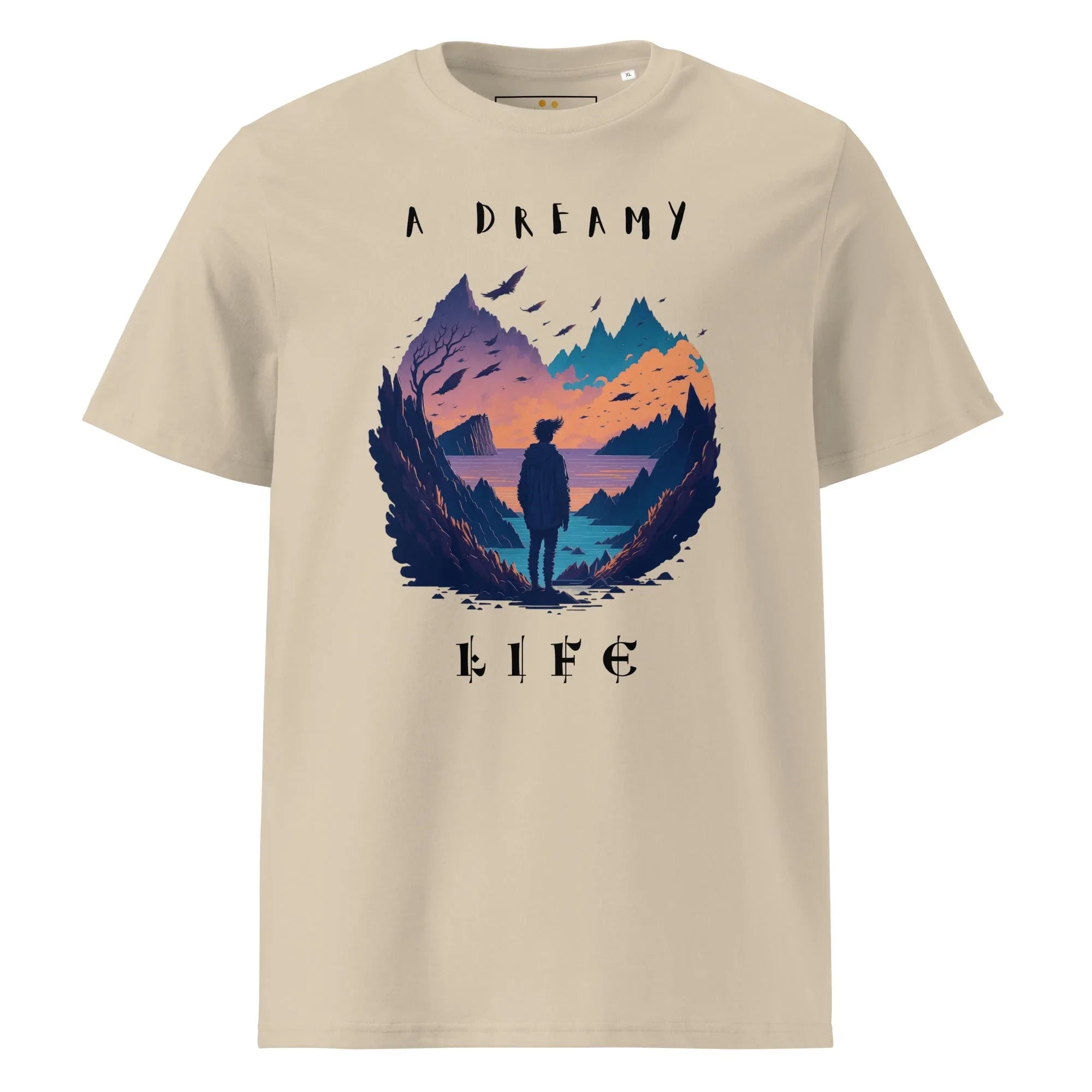 Unisex | A Dreamy Life Organic Cotton T-Shirt Desert Dust T-Shirt AwRans Clothing unisex-organic-cotton-t-shirt-desert-dust-front-66546396e20d9