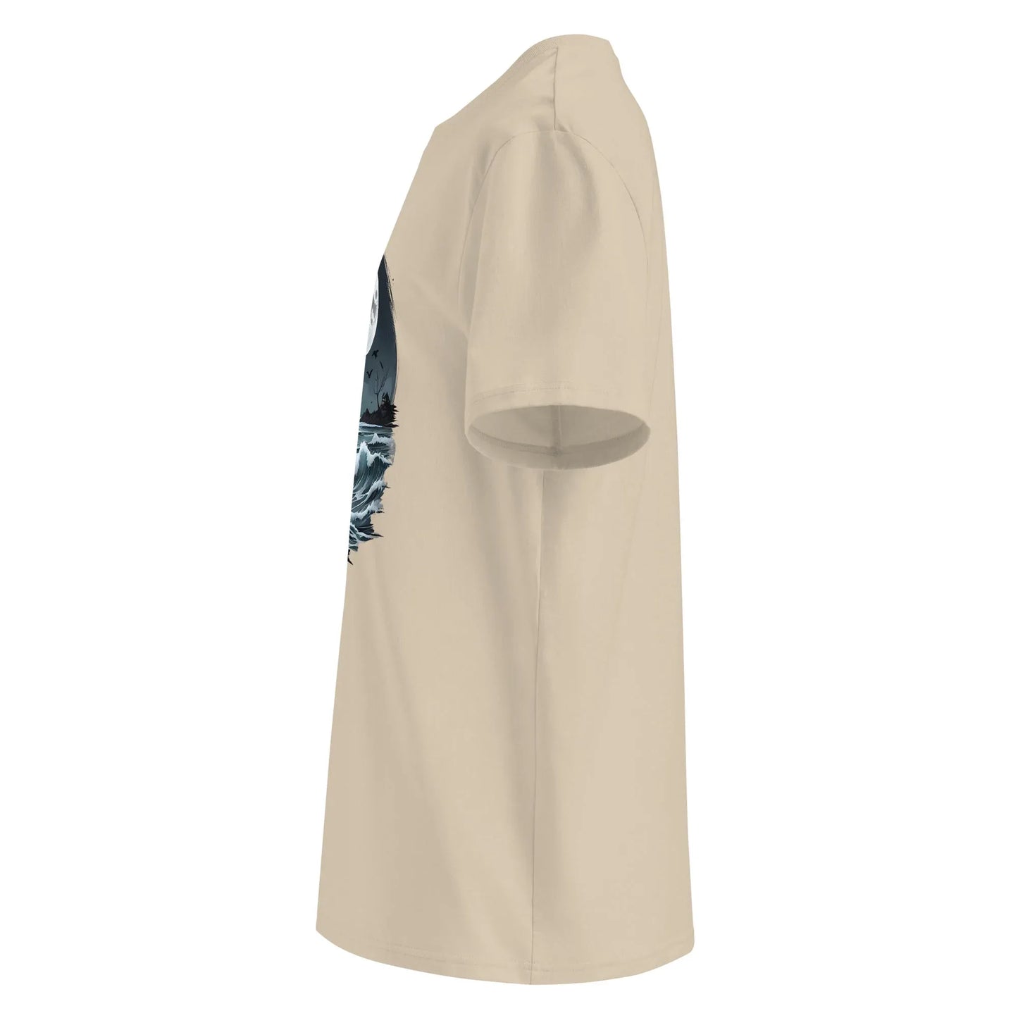 Unisex | Moon, Crow, Beach - Soft Organic Cotton T-Shirt - AwRans Clothing