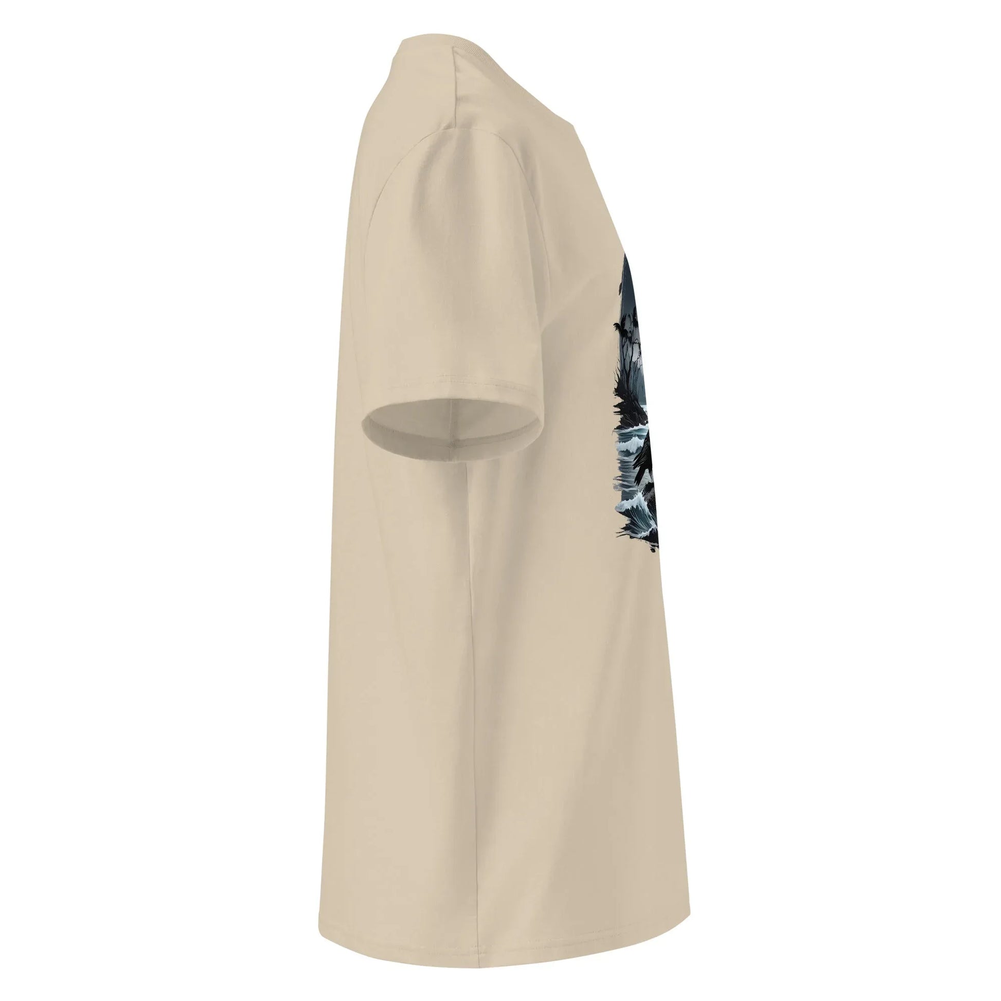 Unisex | Moon, Crow, Beach - Soft Organic Cotton T-Shirt - AwRans Clothing