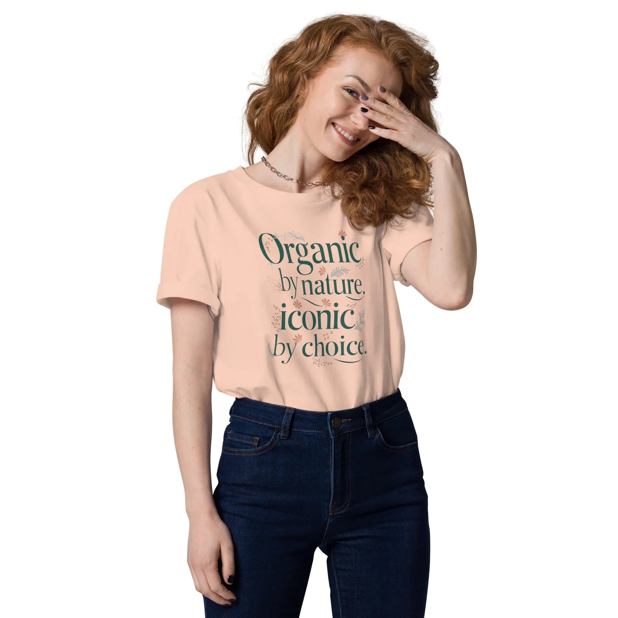 Women's Organic Cotton T-Shirt | Organic By Nature,Iconic By Choice Fraiche Peche T-Shirt AwRans Clothing unisex-organic-cotton-t-shirt-fraiche-peche-front-67b19bb515259