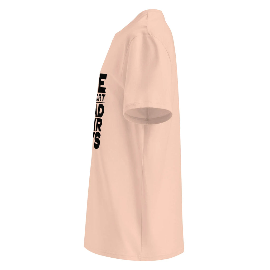Unisex | Life Is Too Short For For Bad Hair Days! Organic Cotton T-Shirt T-Shirt AwRans Clothing unisex-organic-cotton-t-shirt-fraiche-peche-left-665d390e3bbf0