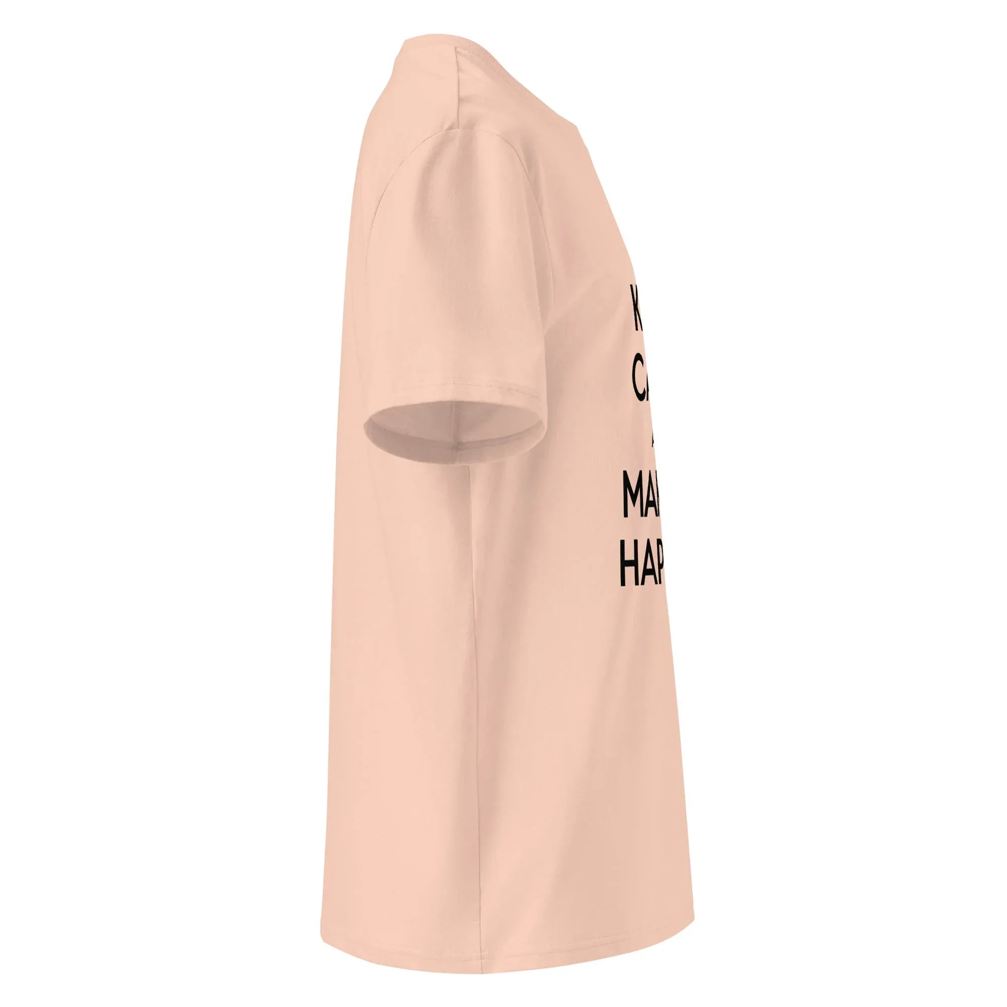 Unisex | Keep Calm And Make It Happen Organic Cotton T-Shirt T-Shirt AwRans Clothing unisex-organic-cotton-t-shirt-fraiche-peche-right-66658736b5774