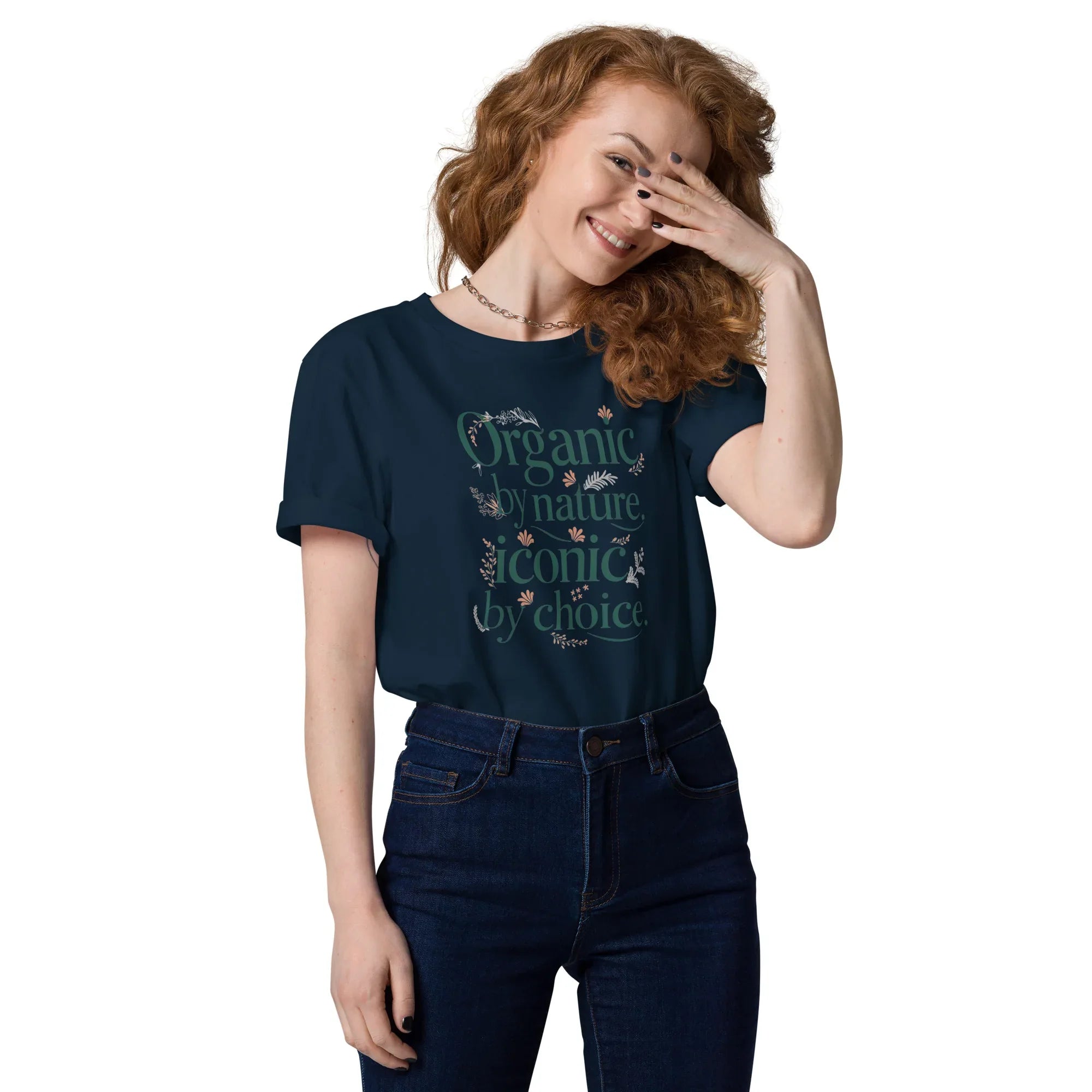 Women's Organic Cotton T-Shirt | Organic By Nature,Iconic By Choice French Navy T-Shirt AwRans Clothing unisex-organic-cotton-t-shirt-french-navy-front-67b19bb499c23