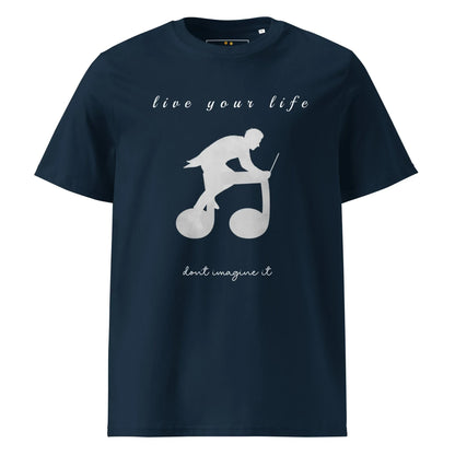Unisex Organic Cotton T-Shirt | Live Your Life Don’t Imagine It - AwRans Clothing