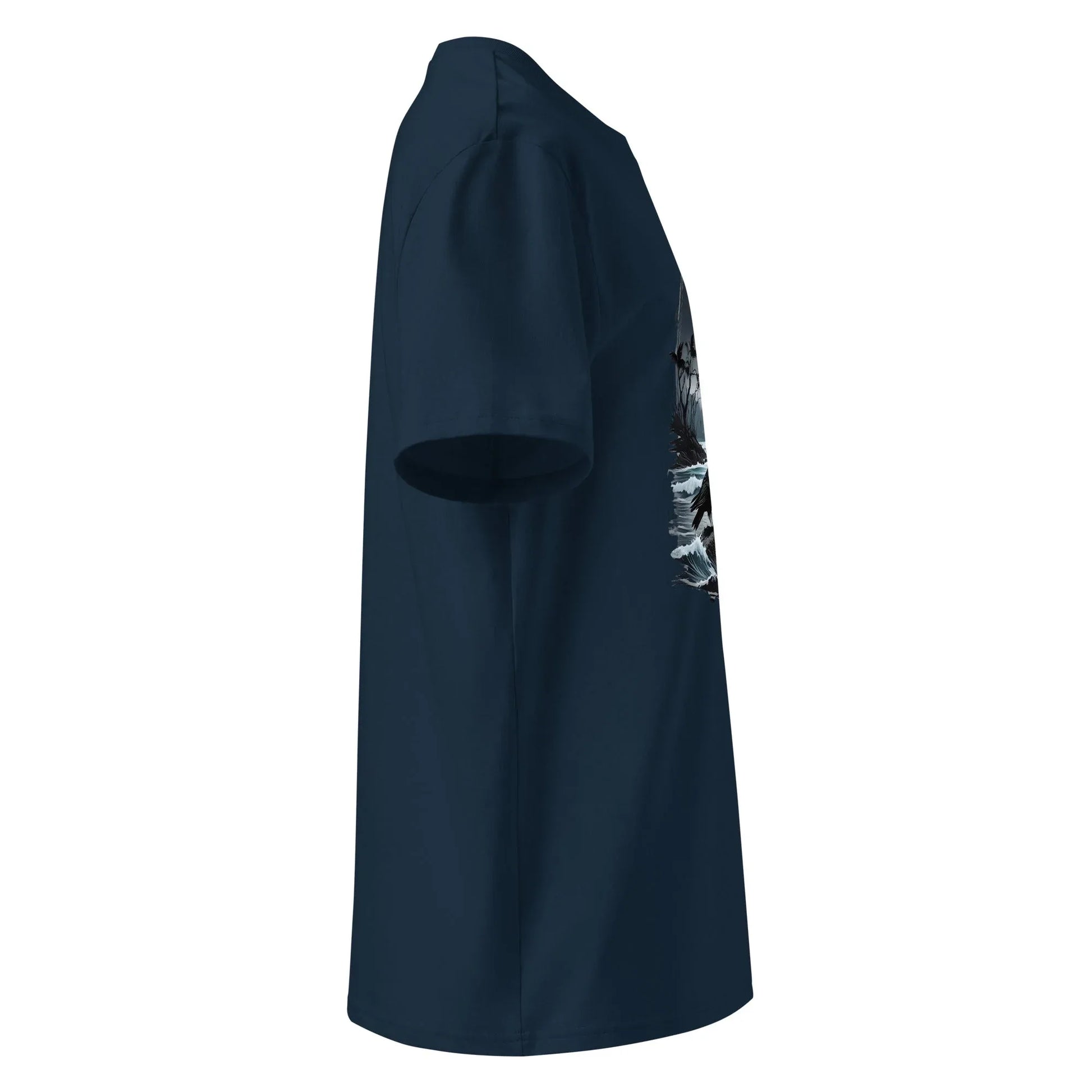 Unisex | Moon, Crow, Beach - Soft Organic Cotton T-Shirt - AwRans Clothing