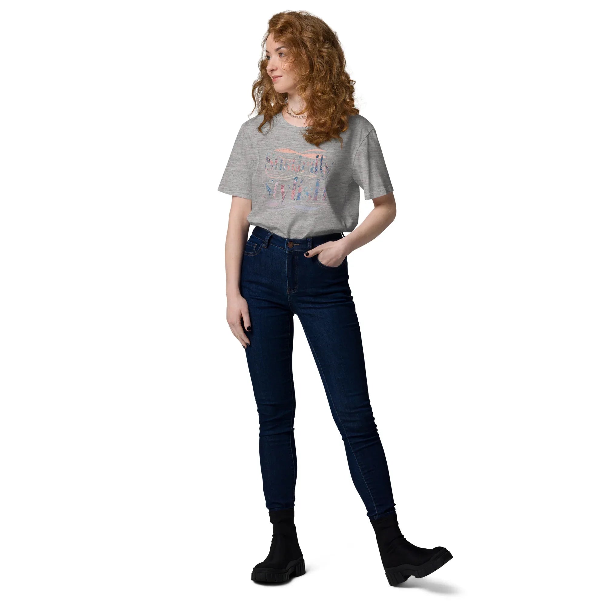 Women's Organic Cotton T-Shirt | Sustainably Stylish T-Shirt AwRans Clothing unisex-organic-cotton-t-shirt-heather-grey-front-2-67b1a68bb5d8e