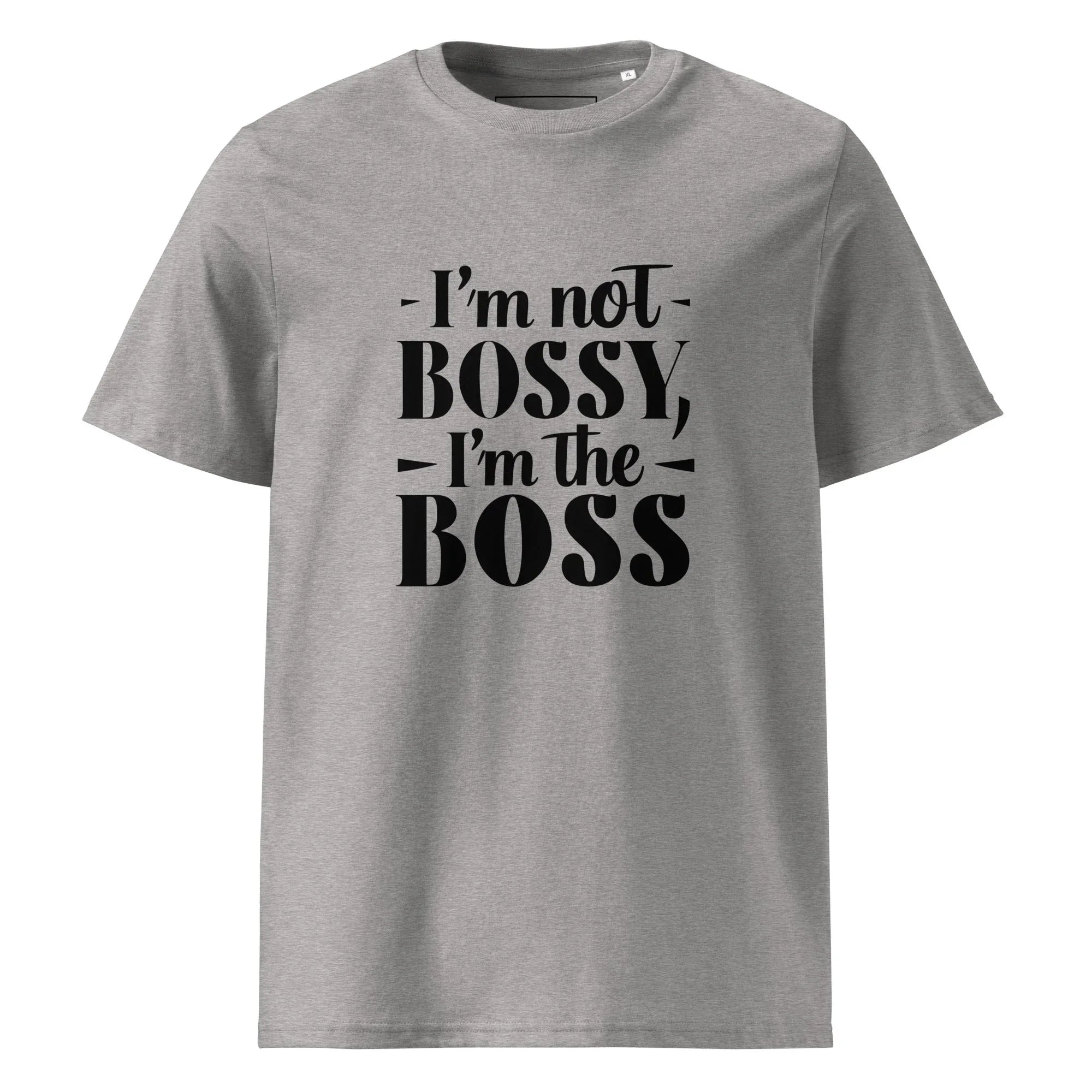 Unisex | I'm Not Bossy, I'm The Boss - Organic Cotton T-Shirt Heather Grey T-Shirt AwRans Clothing unisex-organic-cotton-t-shirt-heather-grey-front-6663ea6ea602c