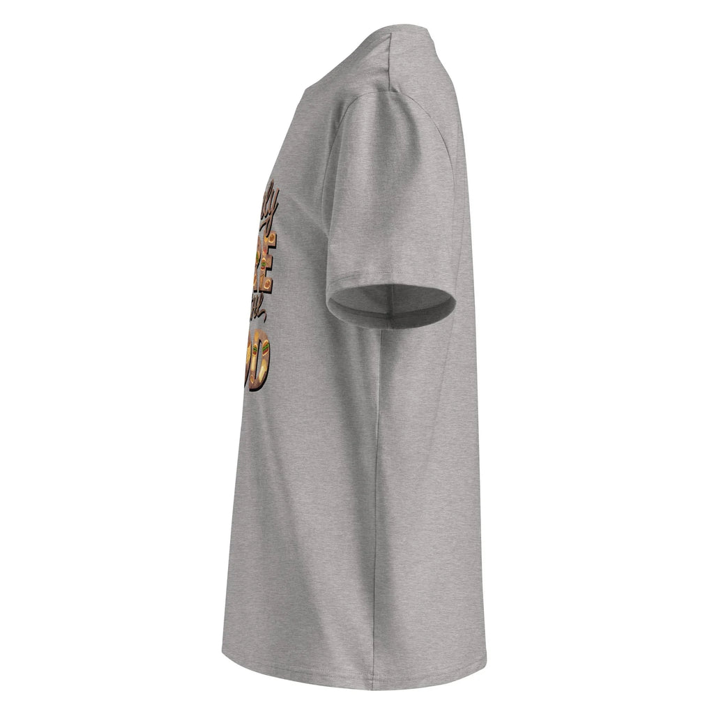 Unisex | I'm Only Here For The Food - Organic Cotton T-Shirt T-Shirt AwRans Clothing unisex-organic-cotton-t-shirt-heather-grey-left-665e73ed8d97b