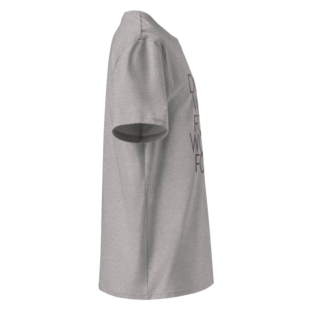 Unisex | DON'T WISH FOR IT - WORK FOR IT Organic Cotton T-Shirt T-Shirt AwRans Clothing unisex-organic-cotton-t-shirt-heather-grey-right-665d0172d974f