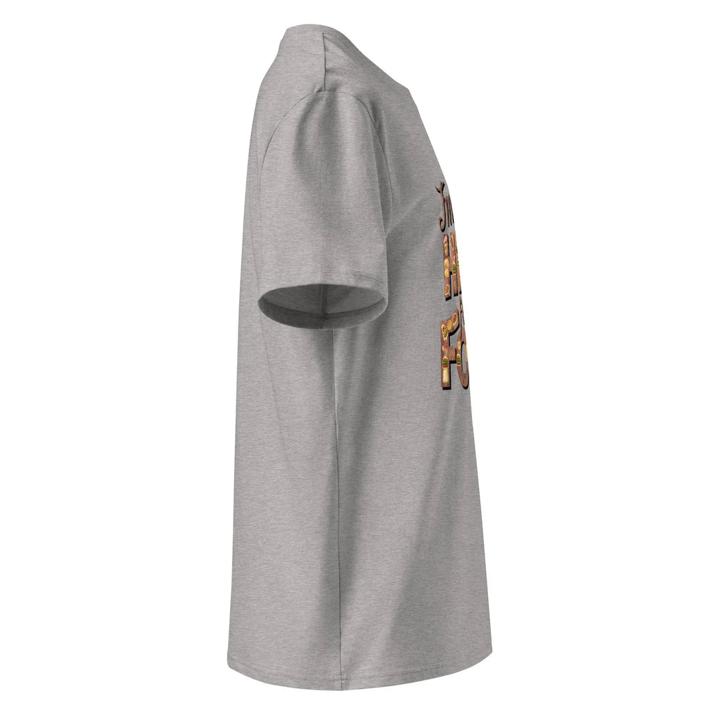Unisex | I'm Only Here For The Food - Organic Cotton T-Shirt T-Shirt AwRans Clothing unisex-organic-cotton-t-shirt-heather-grey-right-665e73ed96a2a