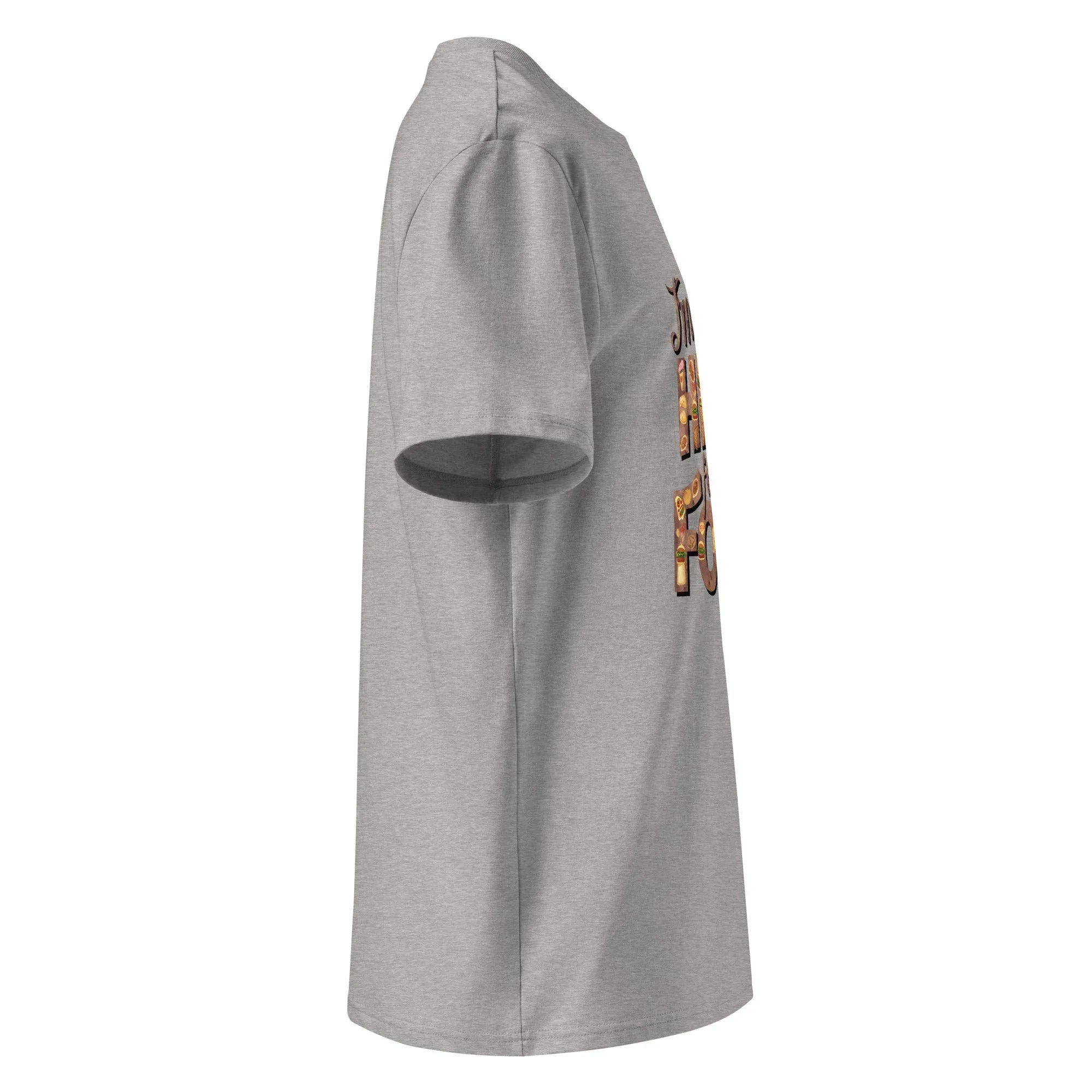 Unisex | I'm Only Here For The Food - Organic Cotton T-Shirt T-Shirt AwRans Clothing unisex-organic-cotton-t-shirt-heather-grey-right-665e73ed96a2a