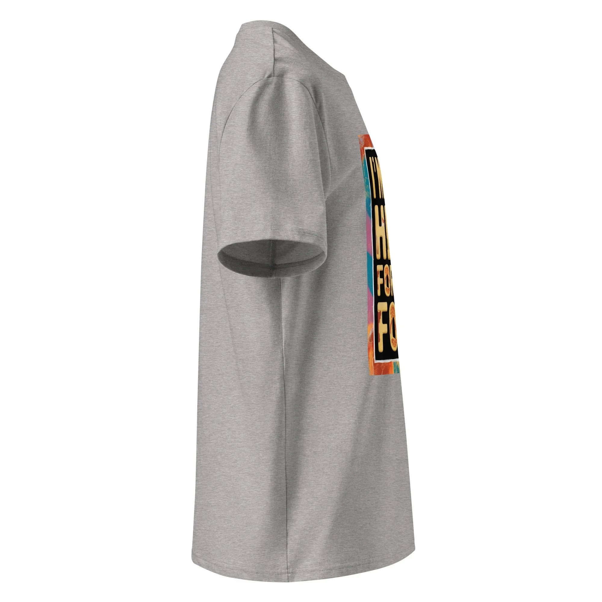 Unisex | I'm Only Here For The Food - Organic Cotton T-Shirt T-Shirt AwRans Clothing unisex-organic-cotton-t-shirt-heather-grey-right-665e75133acbf