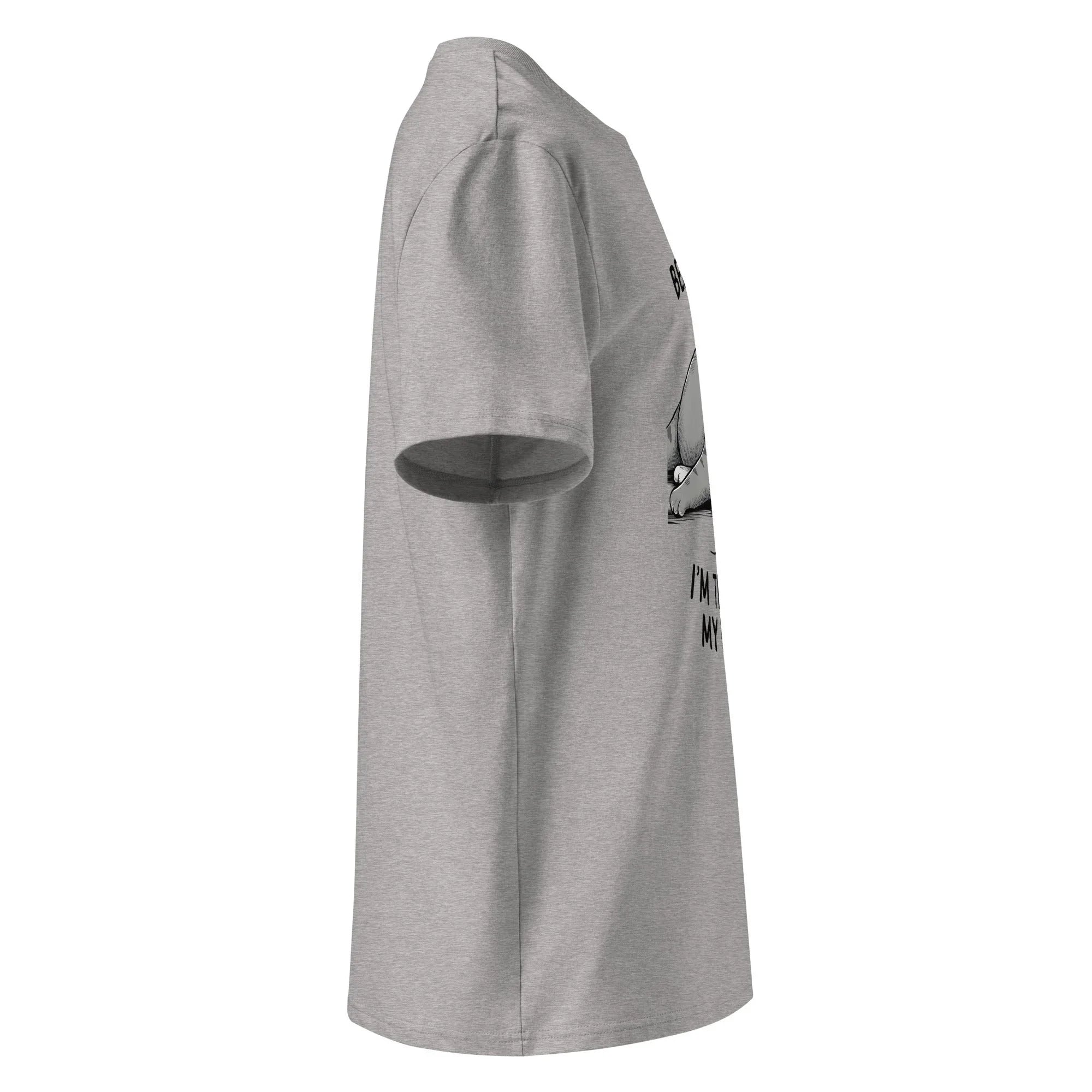 Unisex | Believe Me I'm Trying My Best - Organic Cotton T-Shirt T-Shirt AwRans Clothing unisex-organic-cotton-t-shirt-heather-grey-right-6663f335e560e