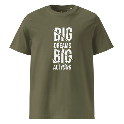 Unisex | Big Dreams Big Actions Organic Cotton T-Shirt - AwRans Clothing