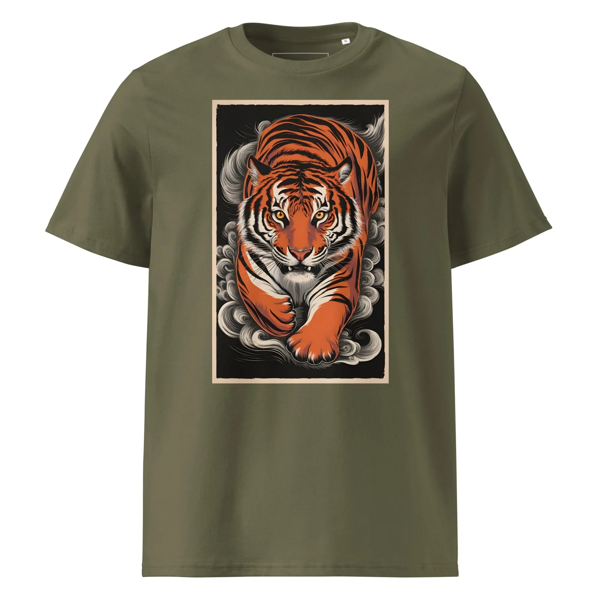 Unisex | Tiger Woods - Organic Cotton T-Shirt Khaki T-Shirt AwRans Clothing unisex-organic-cotton-t-shirt-khaki-front-6663efcf167a5