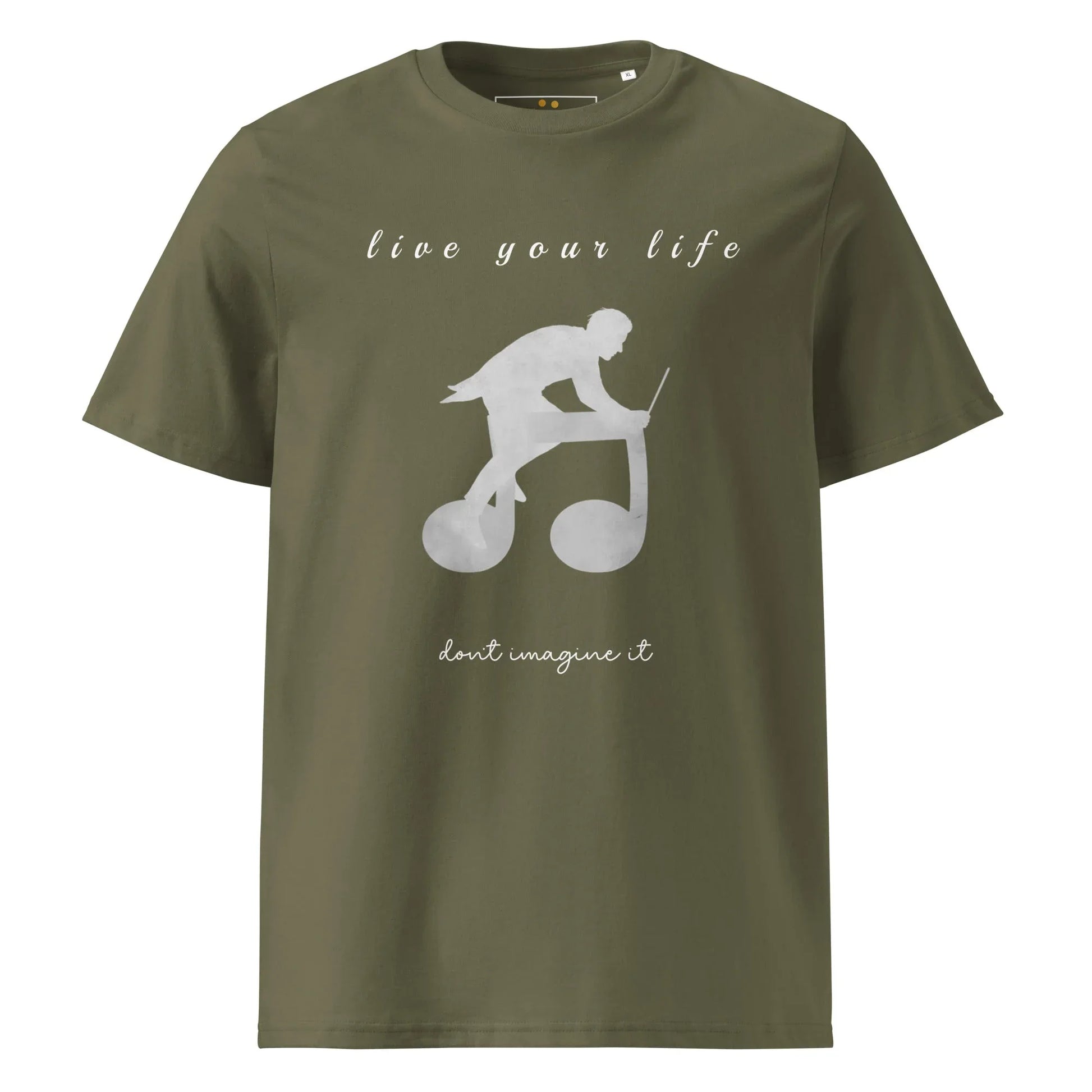 Unisex Organic Cotton T-Shirt | Live Your Life Don’t Imagine It - AwRans Clothing