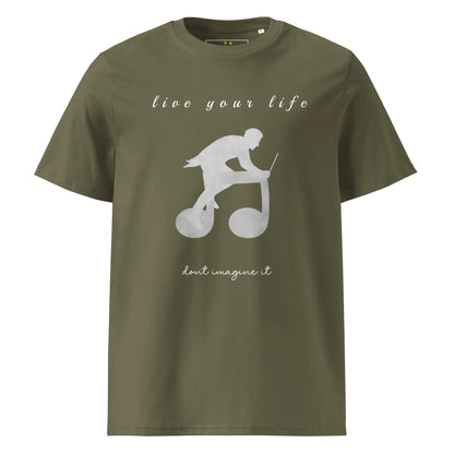 Unisex Organic Cotton T-Shirt | Live Your Life Don’t Imagine It - AwRans Clothing