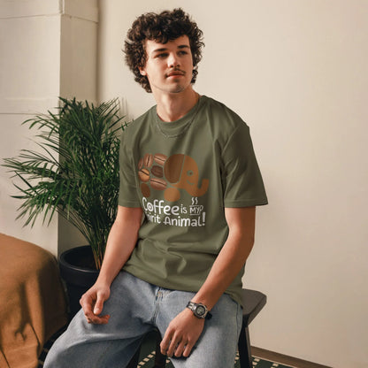 Unisex | Coffee Is My Spirit Animal Organic Cotton T-Shirt - AwRans Clothing
