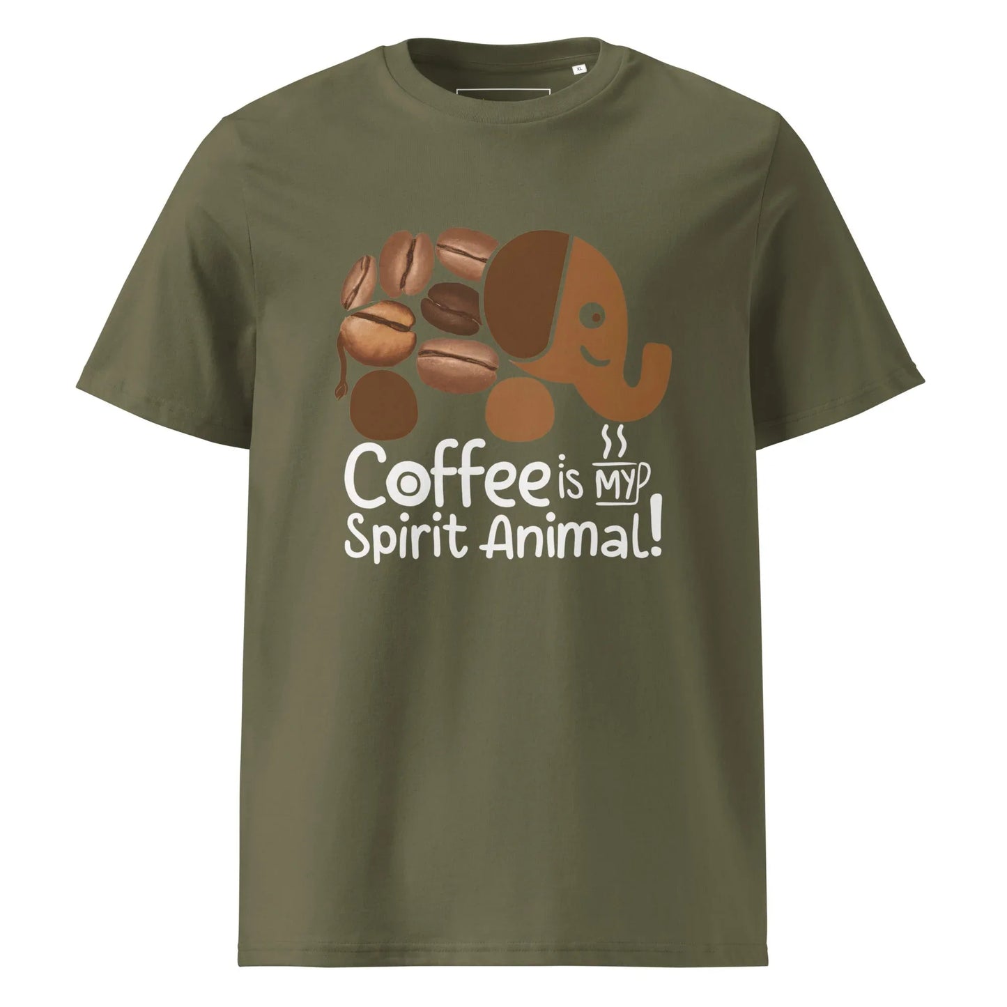 Unisex | Coffee Is My Spirit Animal Organic Cotton T-Shirt - AwRans Clothing