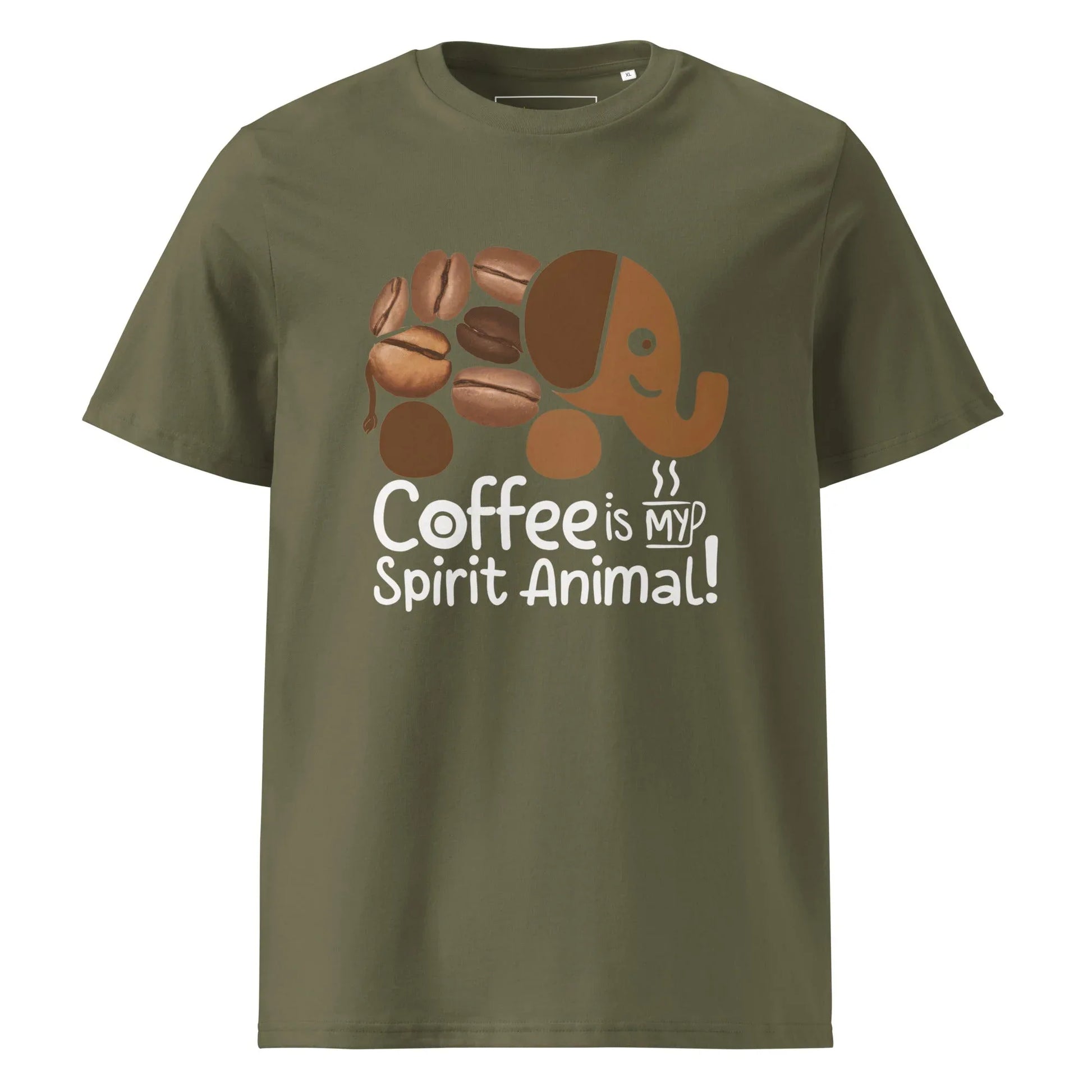 Unisex | Coffee Is My Spirit Animal Organic Cotton T-Shirt - AwRans Clothing