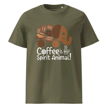 Unisex | Coffee Is My Spirit Animal Organic Cotton T-Shirt - AwRans Clothing