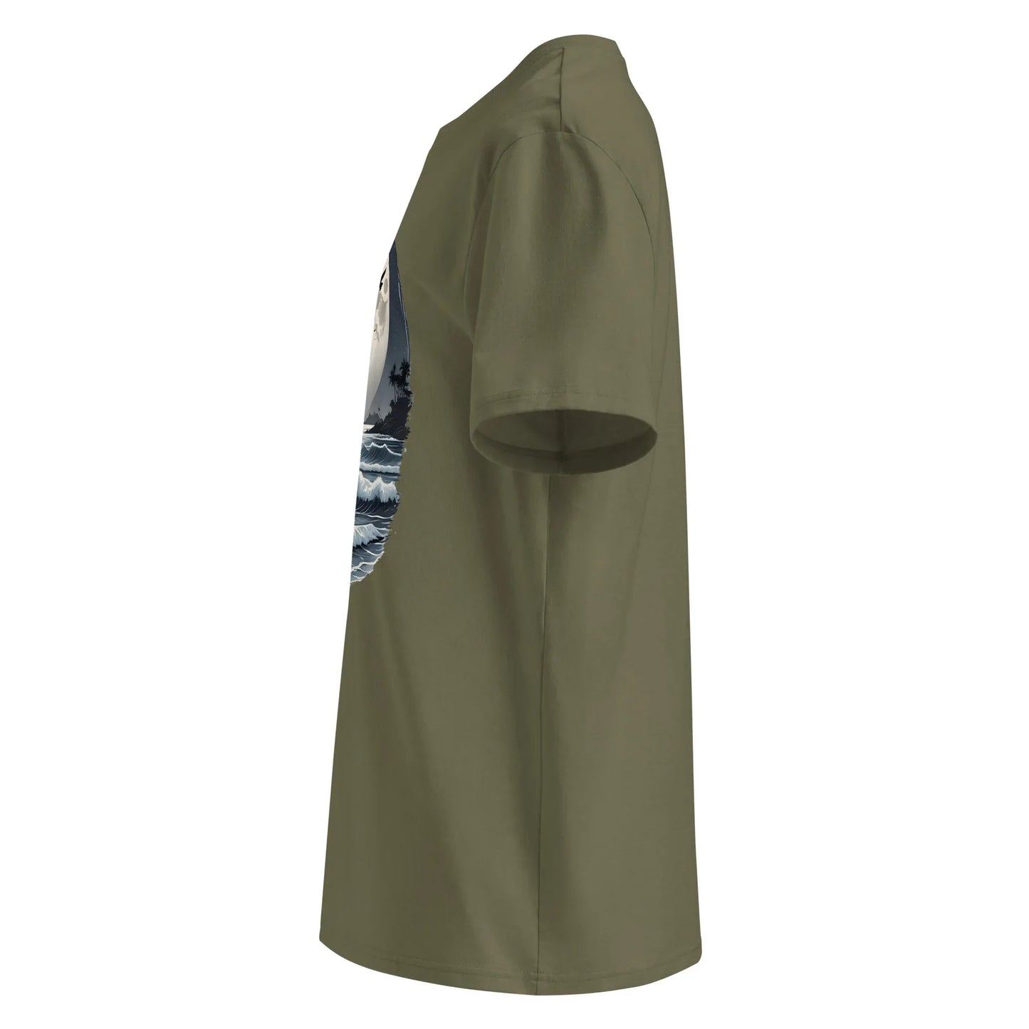 Unisex | Moonlight, Crow, Beach - Organic Cotton T-Shirt - AwRans Clothing