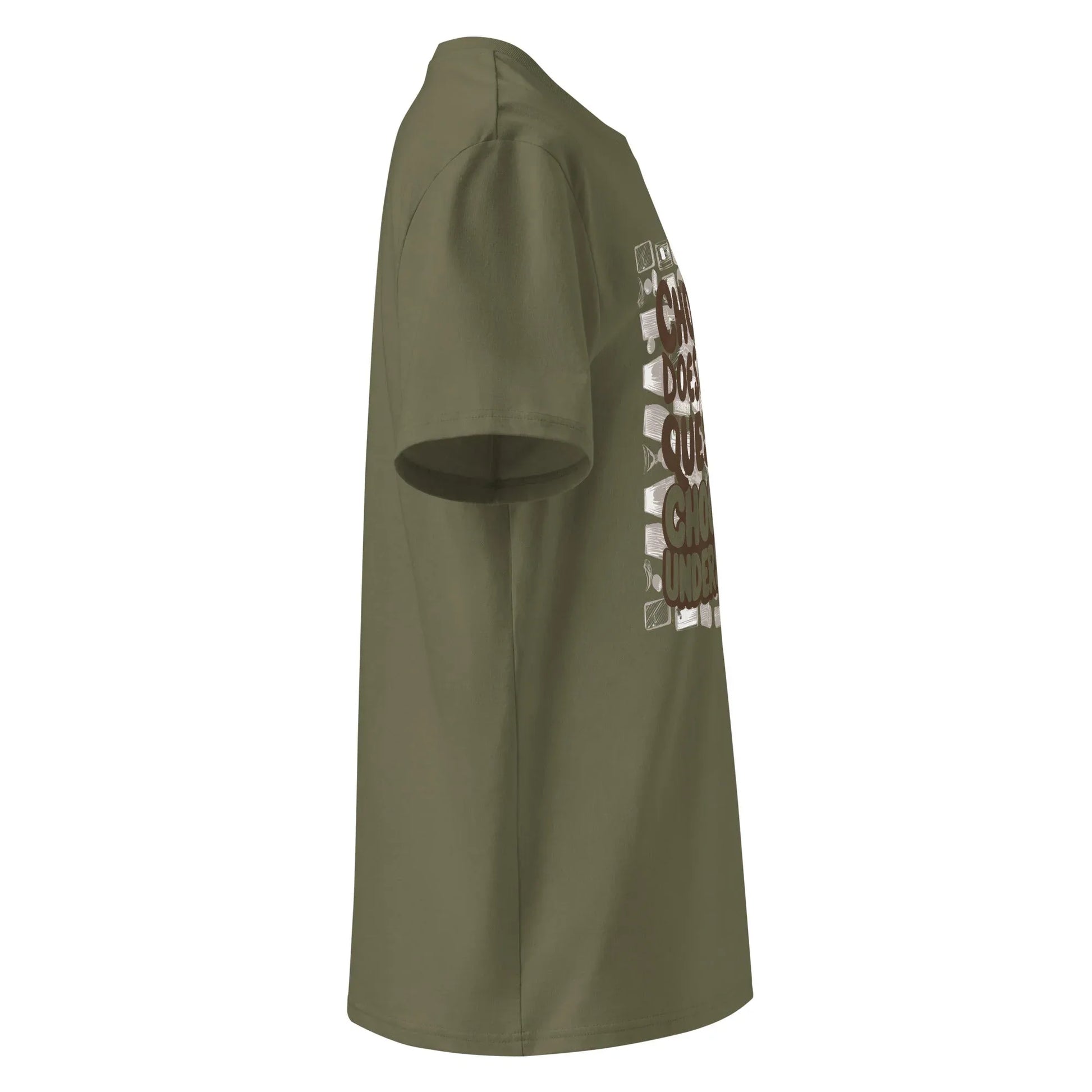 Unisex | Chocolate Doesn't Ask Questions Chocolate Understands Organic Cotton T-Shirt - AwRans Clothing