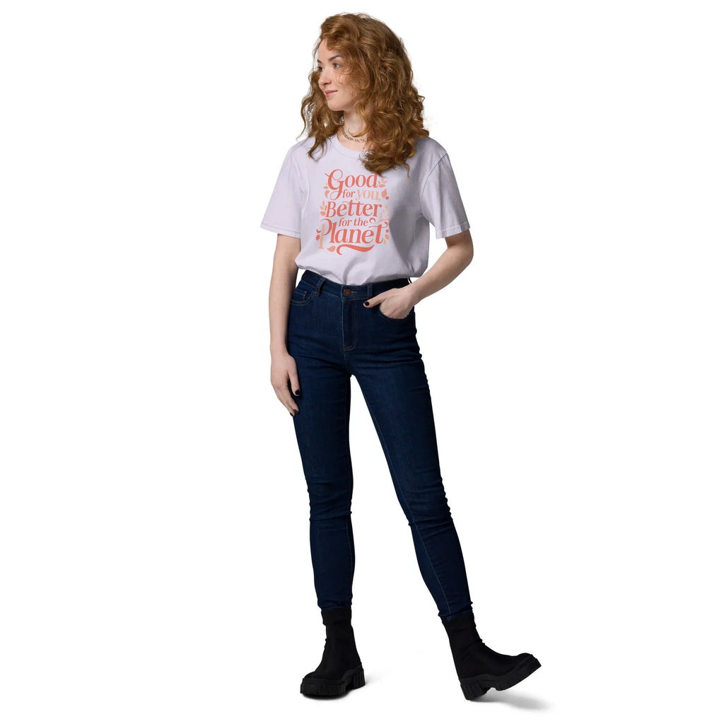 Women's Organic Cotton T-Shirt | Good For You,Better For The Planet T-Shirt AwRans Clothing unisex-organic-cotton-t-shirt-lavender-front-2-67b1a380026f8