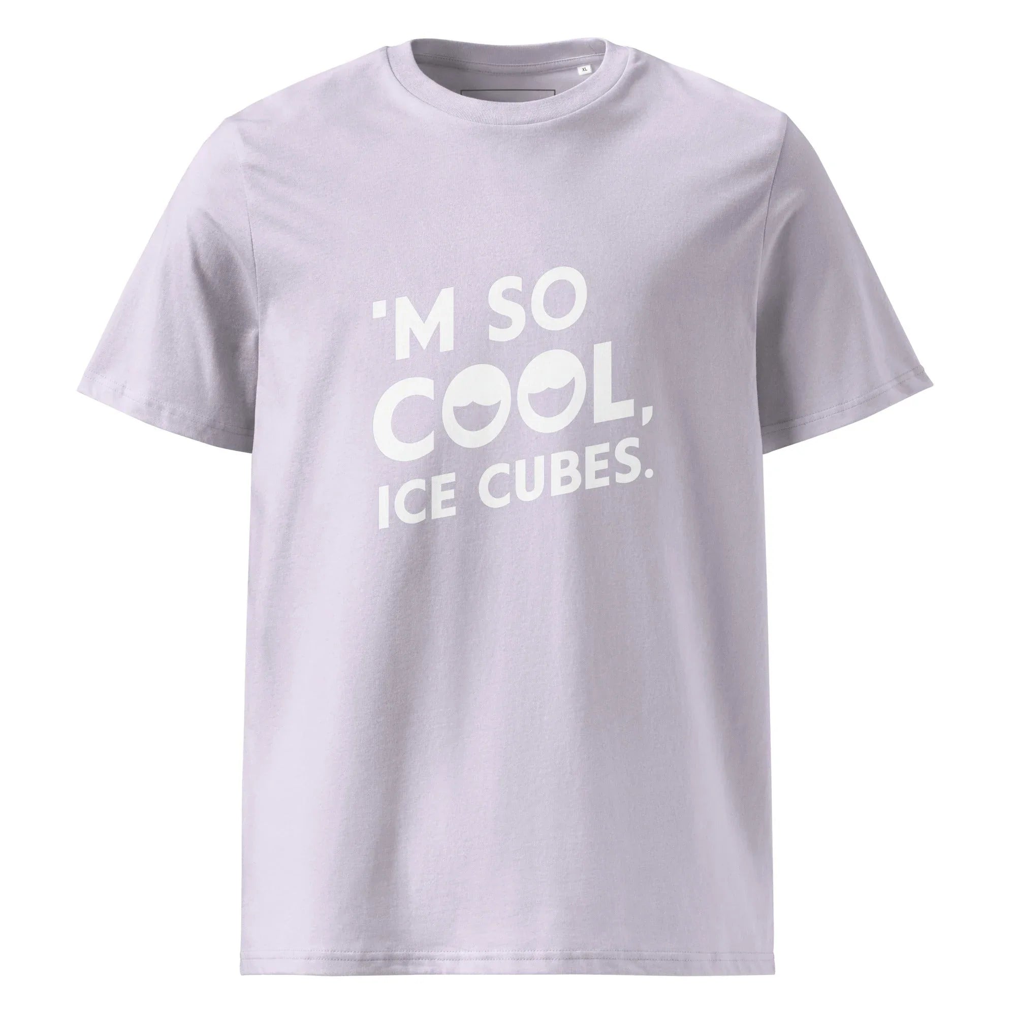 Unisex | 'M SO COOL ICE CUBES - Organic Cotton T-Shirt Lavender T-Shirt AwRans Clothing unisex-organic-cotton-t-shirt-lavender-front-665e730226b81
