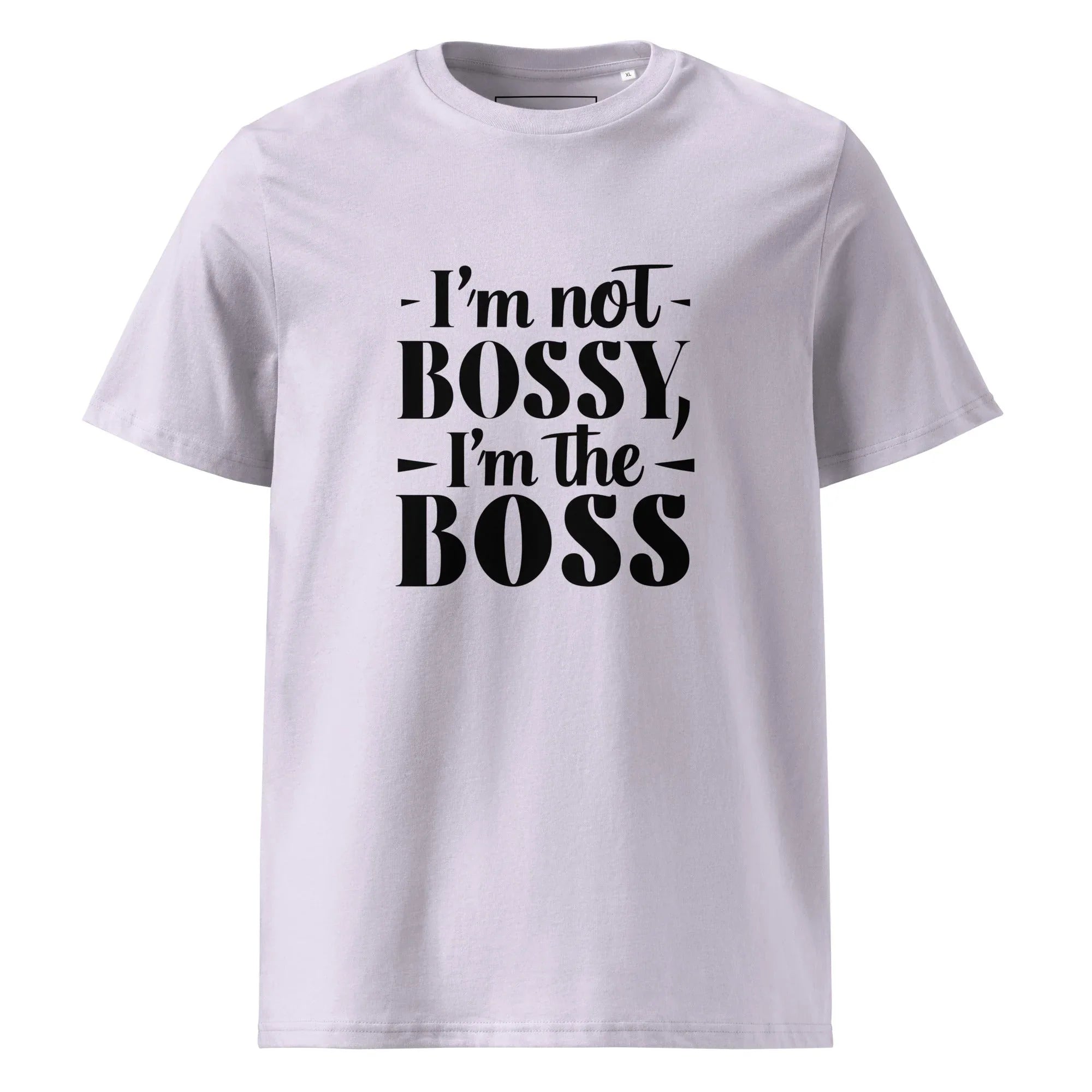 Unisex | I'm Not Bossy, I'm The Boss - Organic Cotton T-Shirt Lavender T-Shirt AwRans Clothing unisex-organic-cotton-t-shirt-lavender-front-6663ea6f65577