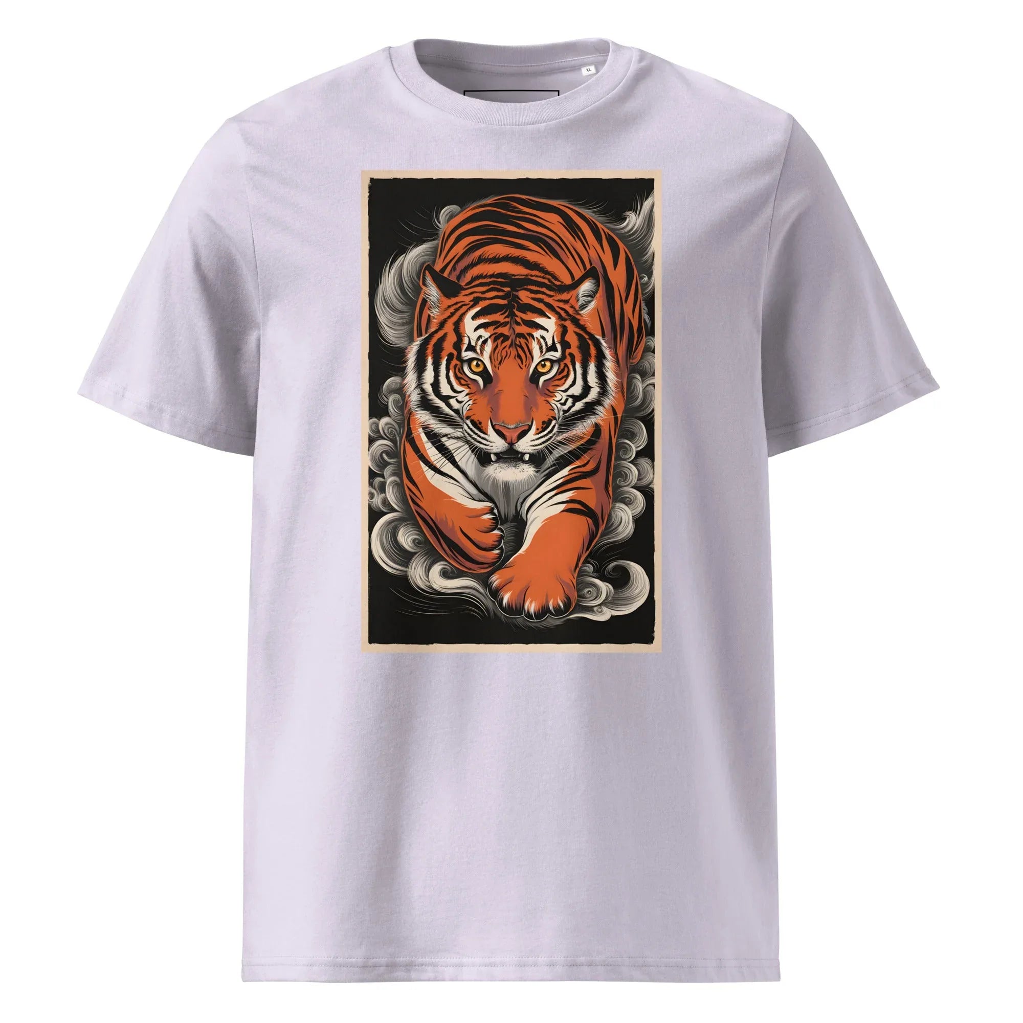Unisex | Tiger Woods - Organic Cotton T-Shirt Lavender T-Shirt AwRans Clothing unisex-organic-cotton-t-shirt-lavender-front-6663efd02b632