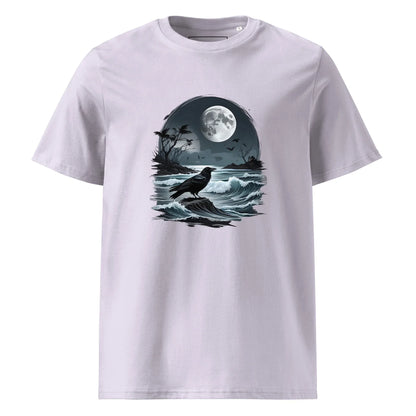 Unisex | Moon, Crow, Beach - Soft Organic Cotton T-Shirt - AwRans Clothing