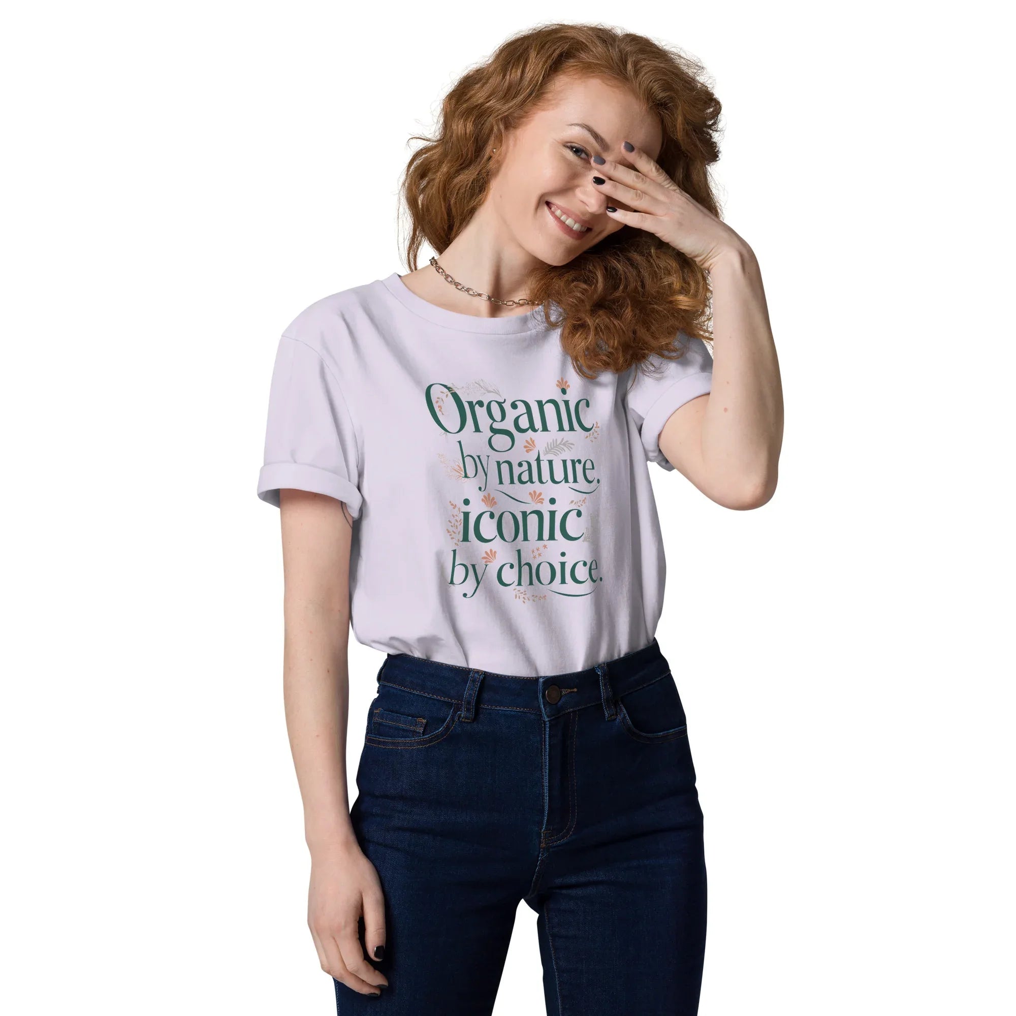 Women's Organic Cotton T-Shirt | Organic By Nature,Iconic By Choice Lavender T-Shirt AwRans Clothing unisex-organic-cotton-t-shirt-lavender-front-67b19bb53ddfb