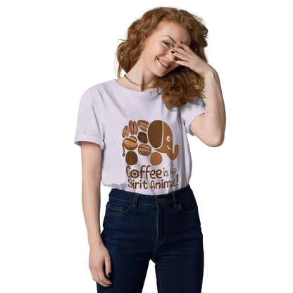 Unisex | Coffee Is My Spirit Animal Organic Cotton T-Shirt - AwRans Clothing