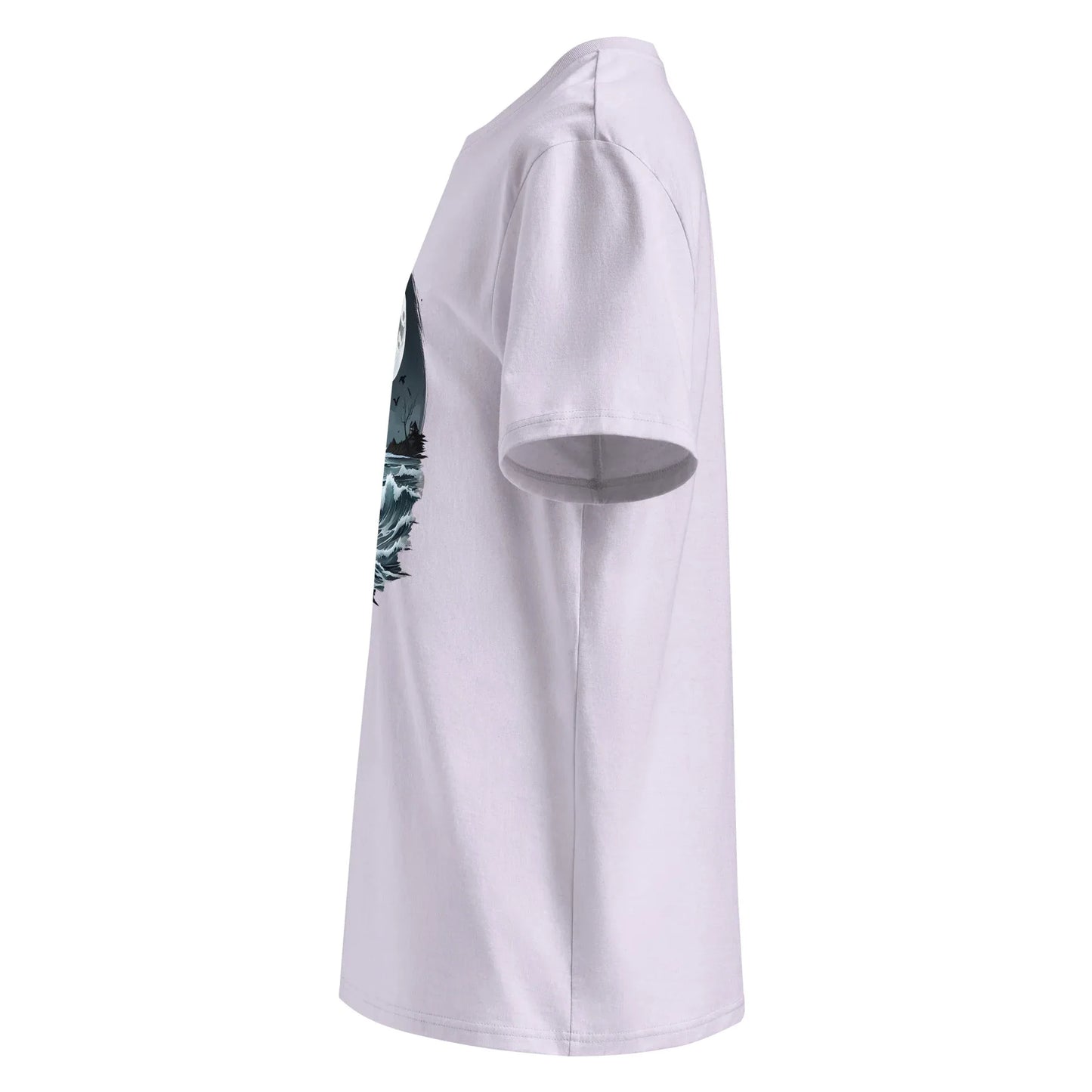 Unisex | Moon, Crow, Beach - Soft Organic Cotton T-Shirt - AwRans Clothing