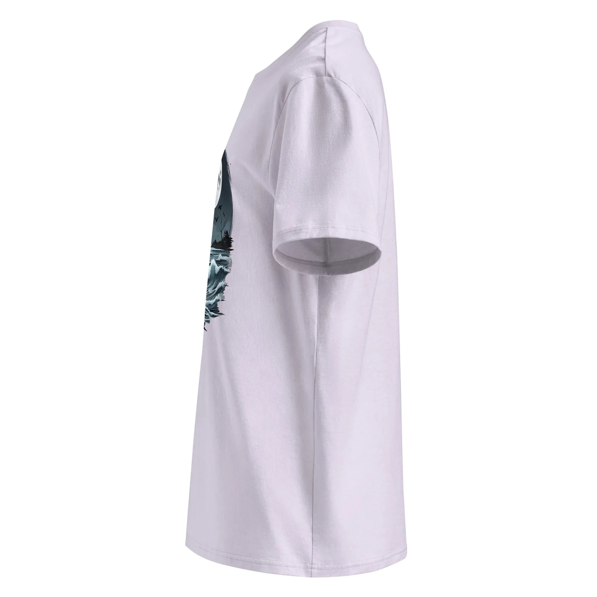 Unisex | Moon, Crow, Beach - Soft Organic Cotton T-Shirt - AwRans Clothing