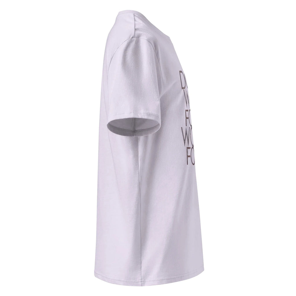 Unisex | DON'T WISH FOR IT - WORK FOR IT Organic Cotton T-Shirt T-Shirt AwRans Clothing unisex-organic-cotton-t-shirt-lavender-right-665d01736c315
