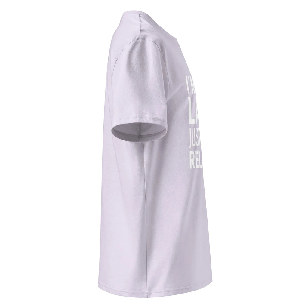Unisex | I'm Not Lazy I'm Just Very Relaxed - Organic Cotton T-Shirt T-Shirt AwRans Clothing unisex-organic-cotton-t-shirt-lavender-right-6663eb0637acb