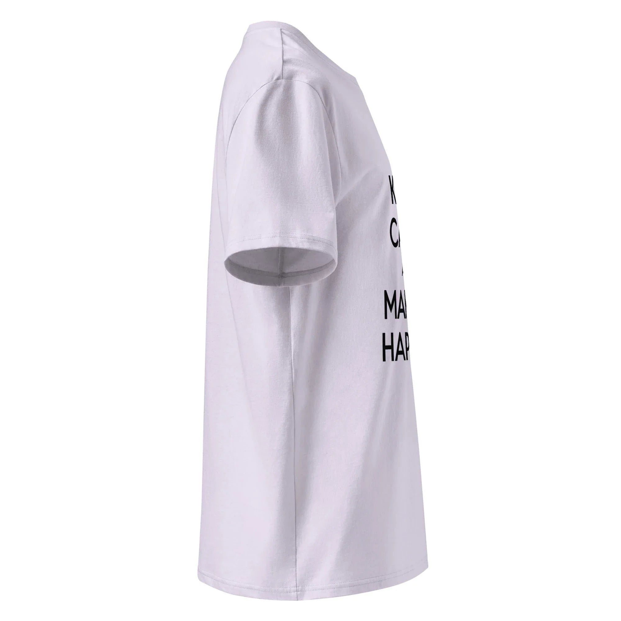 Unisex | Keep Calm And Make It Happen Organic Cotton T-Shirt T-Shirt AwRans Clothing unisex-organic-cotton-t-shirt-lavender-right-66658736cc247