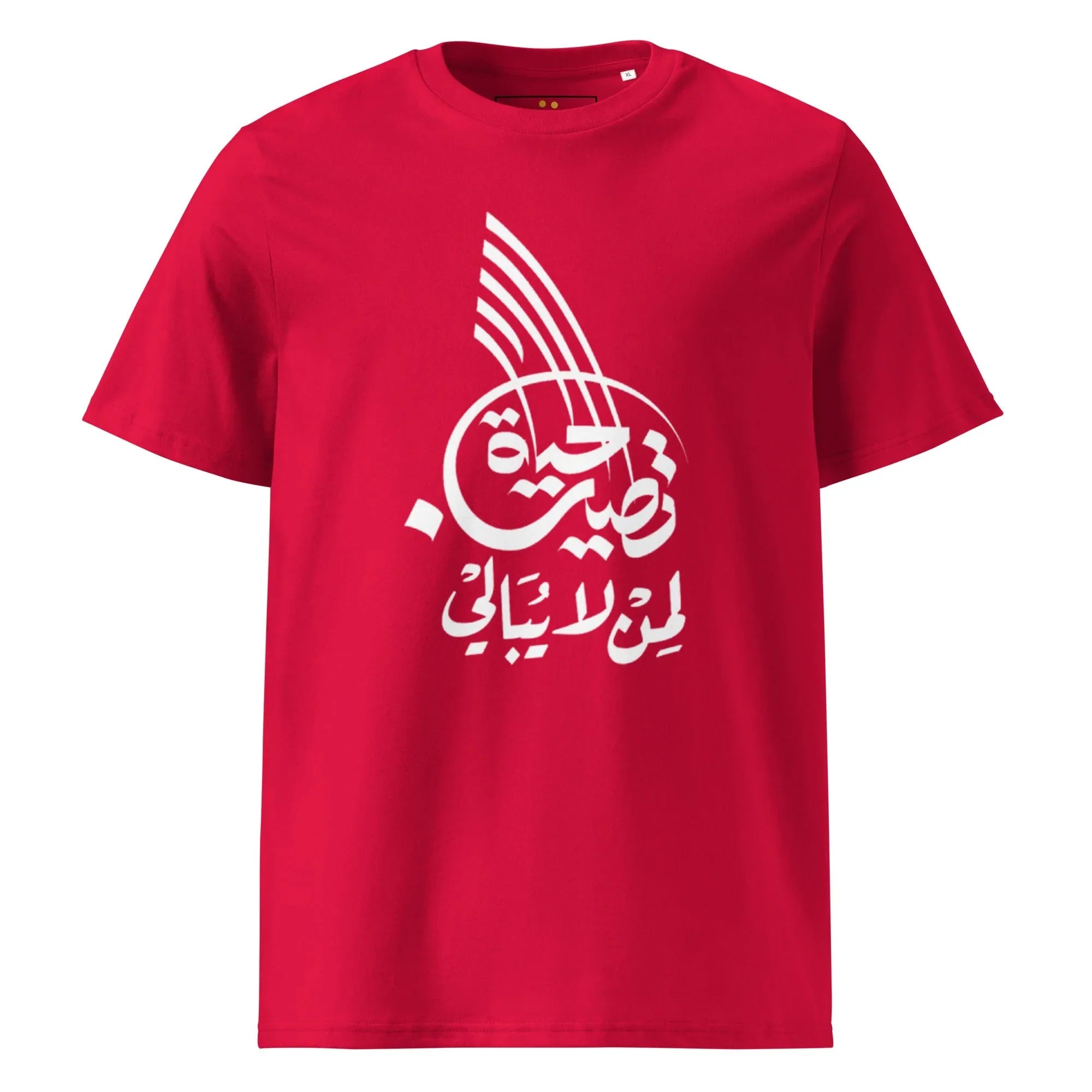 Unisex | Life Is Good For Those Who Don't Care | Organic Cotton T-Shirt Red T-Shirt AwRans Clothing unisex-organic-cotton-t-shirt-red-front-6650432da9dae