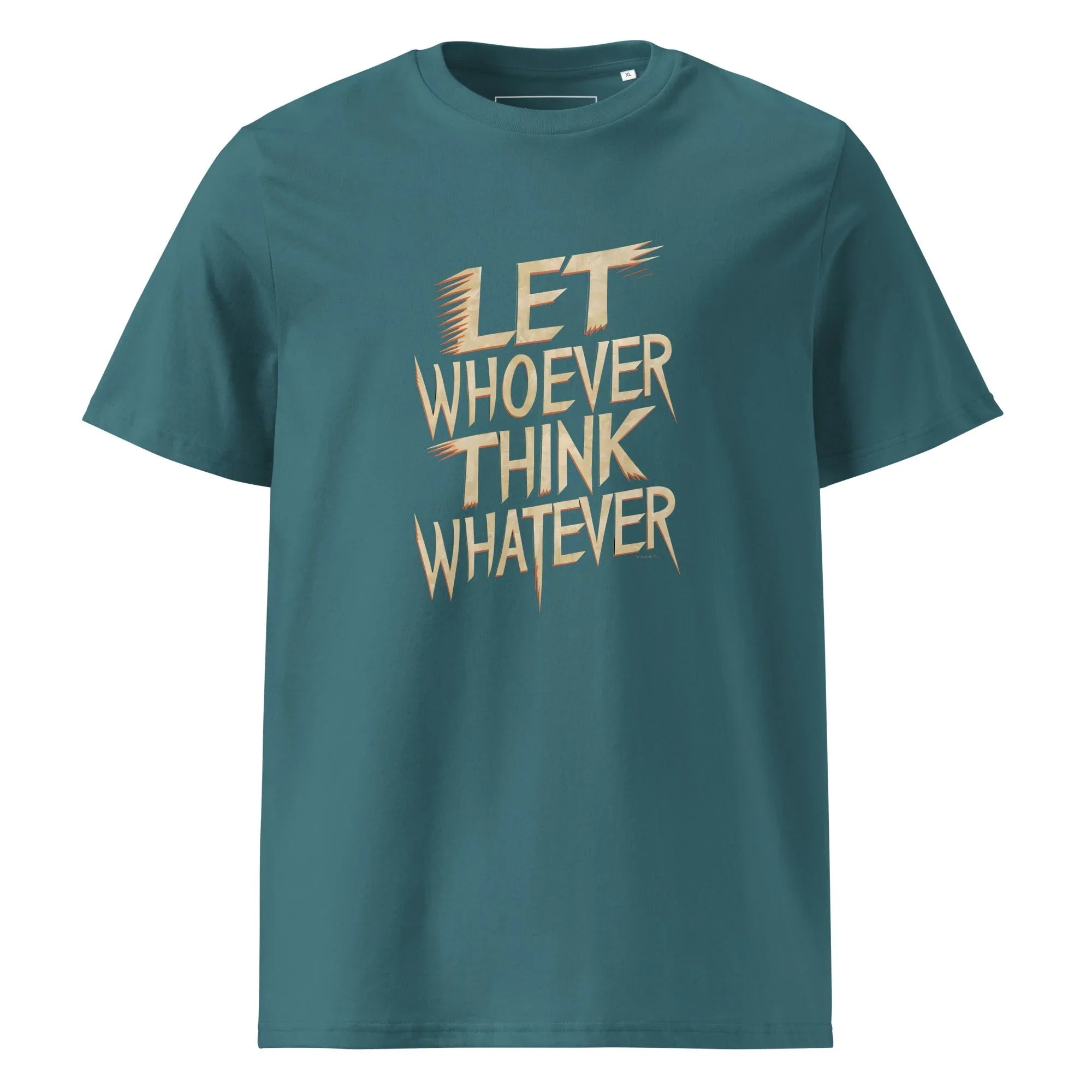 Unisex | LET WHOEVER THINK WHATEVER - Organic Cotton T-Shirt Stargazer T-Shirt AwRans Clothing unisex-organic-cotton-t-shirt-stargazer-front-665e6c835e70f