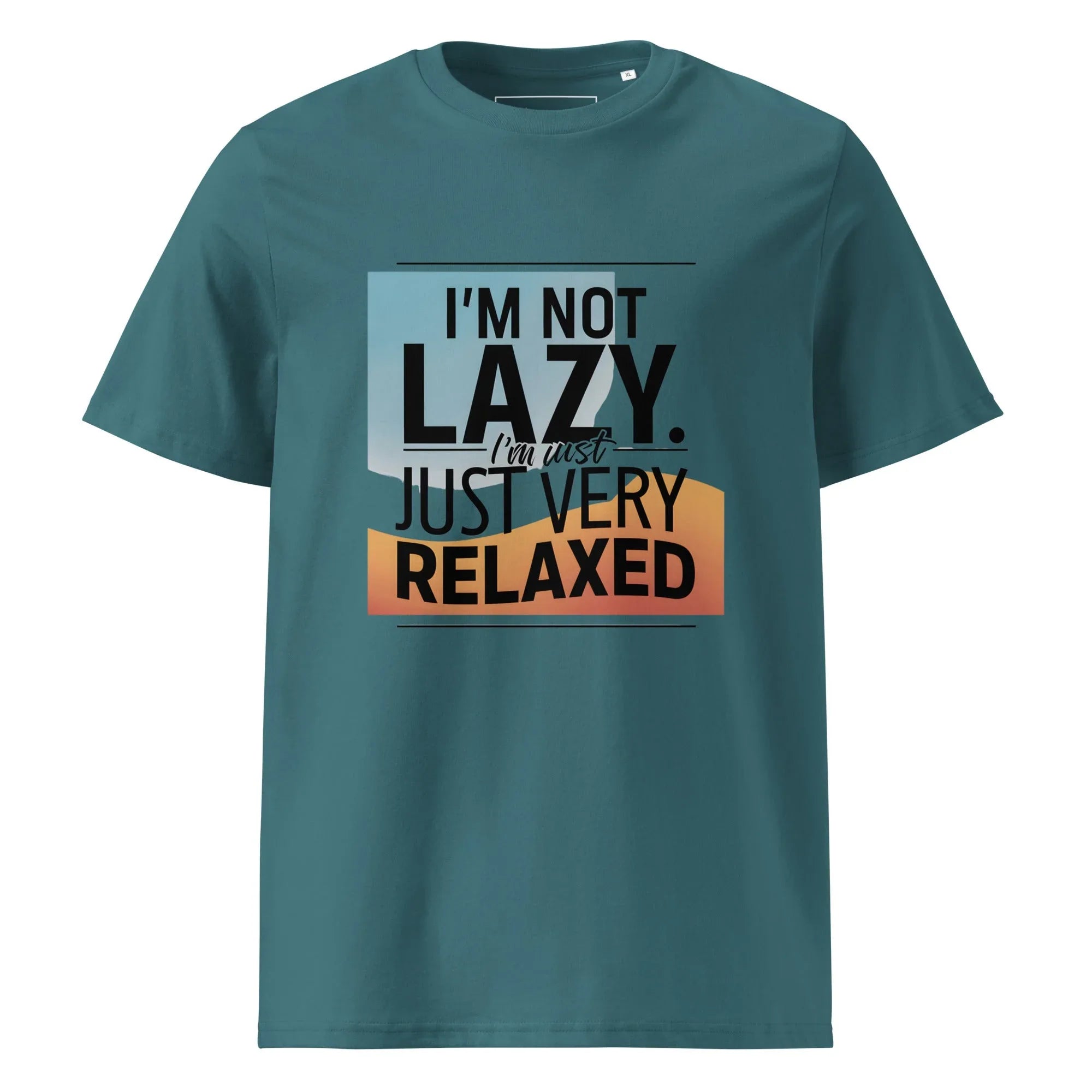 Unisex | I'm Not Lazy I'm Just Relaxed Organic Cotton T-Shirt Stargazer T-Shirt AwRans Clothing unisex-organic-cotton-t-shirt-stargazer-front-665e719895304