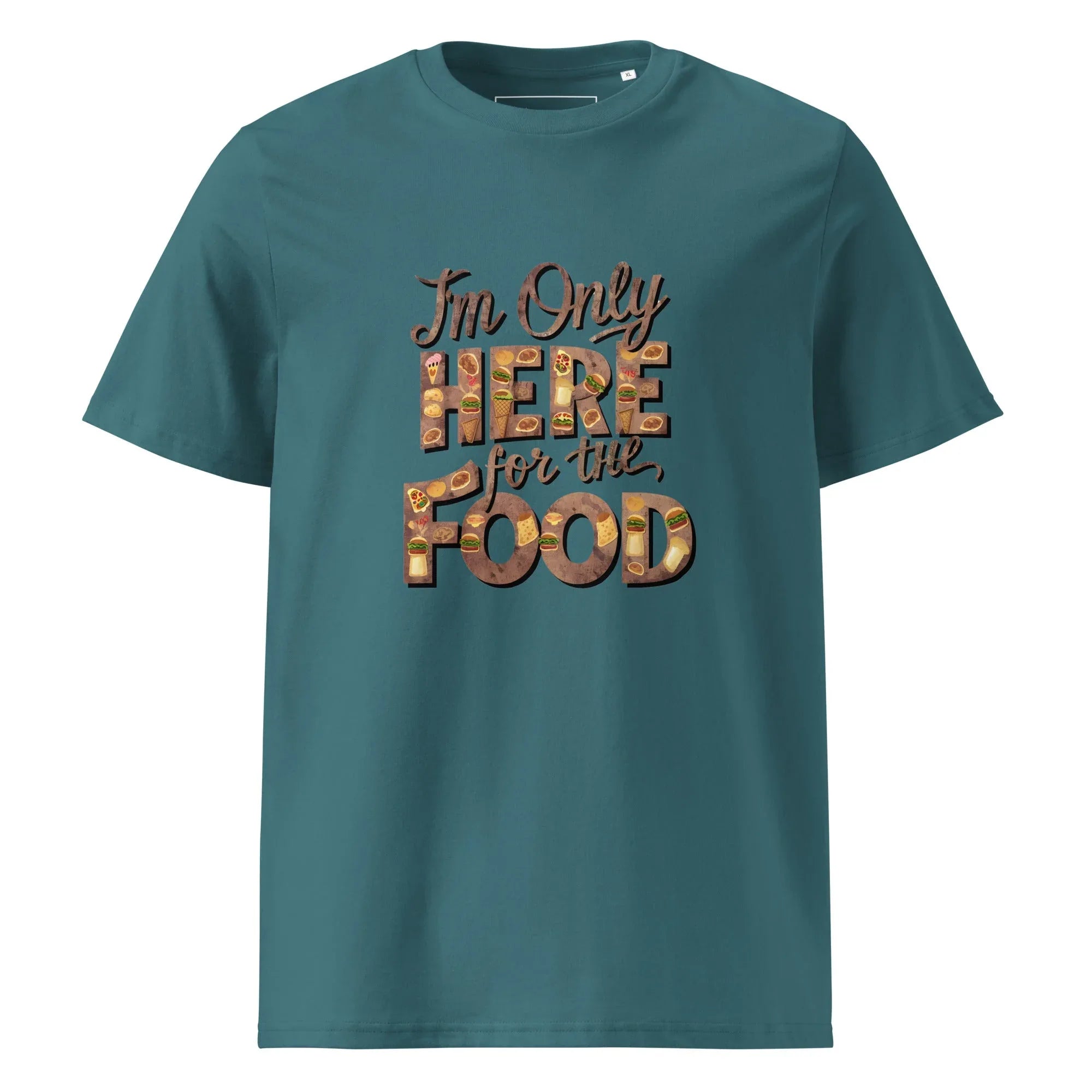 Unisex | I'm Only Here For The Food - Organic Cotton T-Shirt Stargazer T-Shirt AwRans Clothing unisex-organic-cotton-t-shirt-stargazer-front-665e73ed44e4b