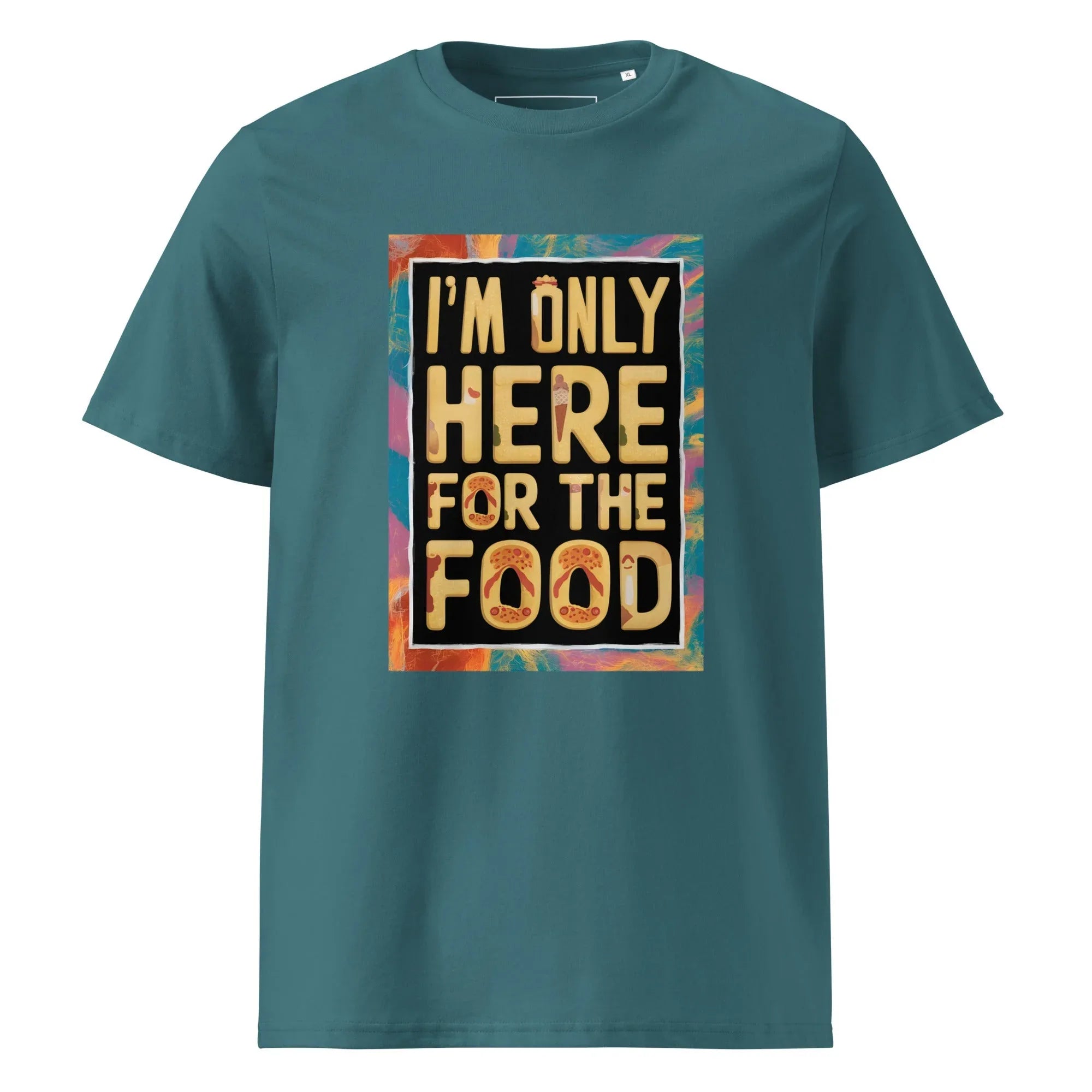 Unisex | I'm Only Here For The Food - Organic Cotton T-Shirt Stargazer T-Shirt AwRans Clothing unisex-organic-cotton-t-shirt-stargazer-front-665e75123fc50
