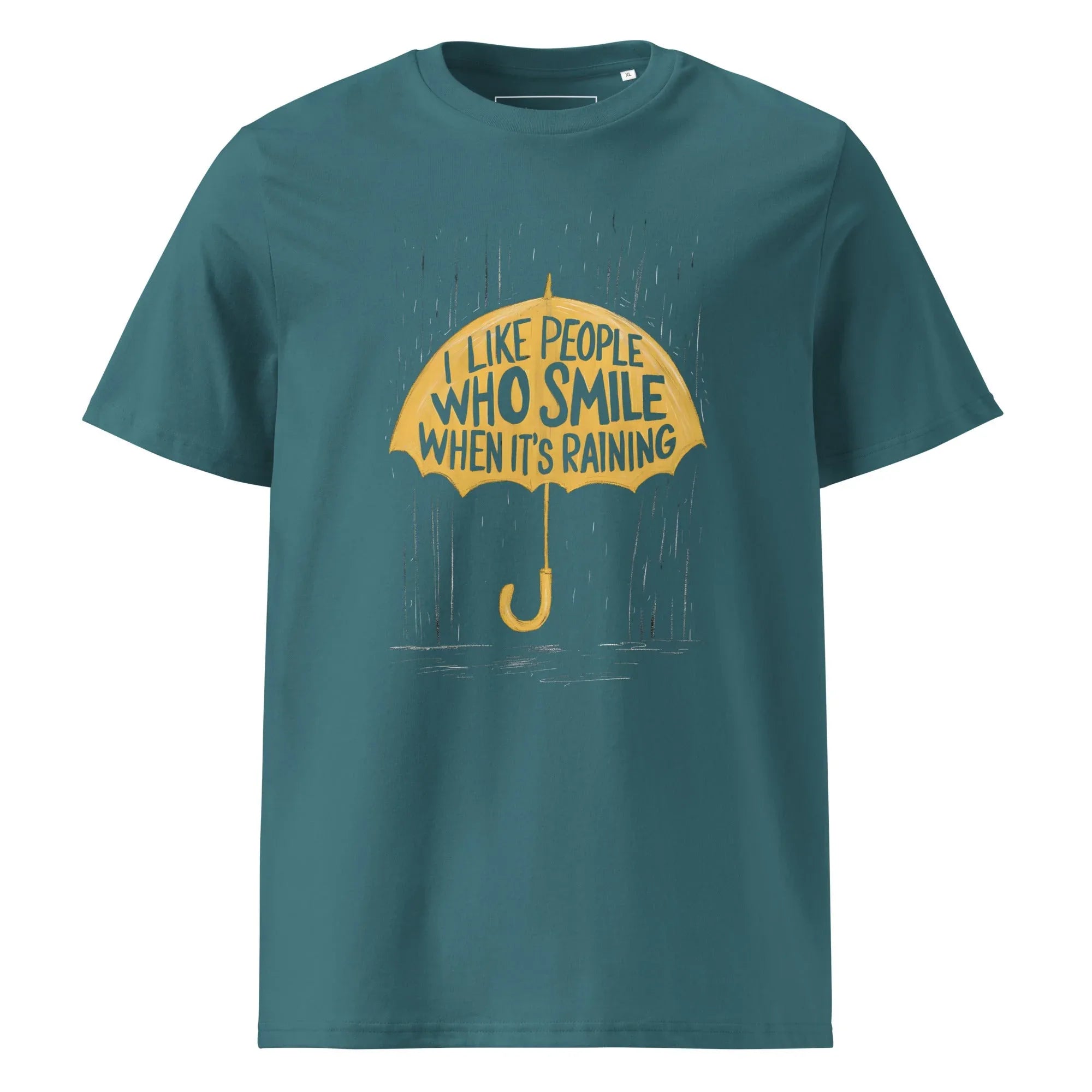 Unisex | I Like People Who Smile When It's Raining - Organic Cotton T-Shirt Stargazer T-Shirt AwRans Clothing unisex-organic-cotton-t-shirt-stargazer-front-6663f08602039